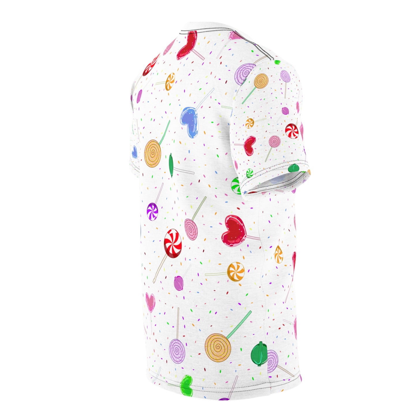 Colorful Unisex Graphic Tee with Eye & Geometric Design