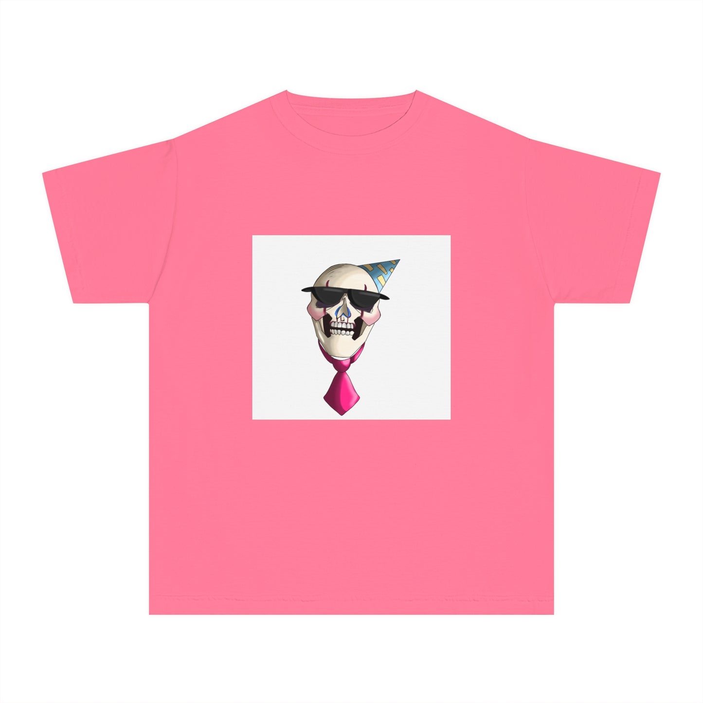 Cool Skull Party Youth Tee - Fun Graphic Tee for Celebrations