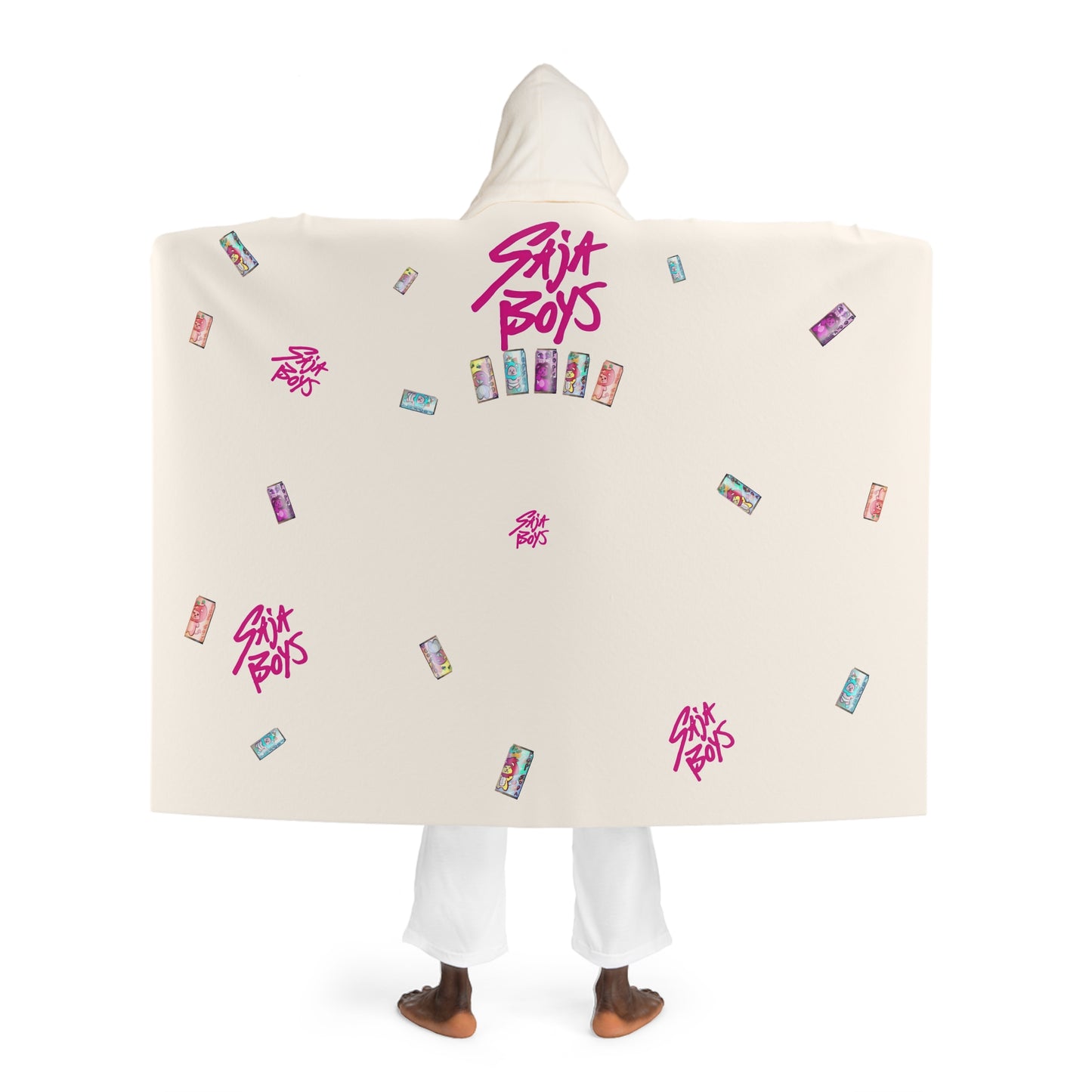 Saja Boys Hooded Sherpa Fleece Blanket