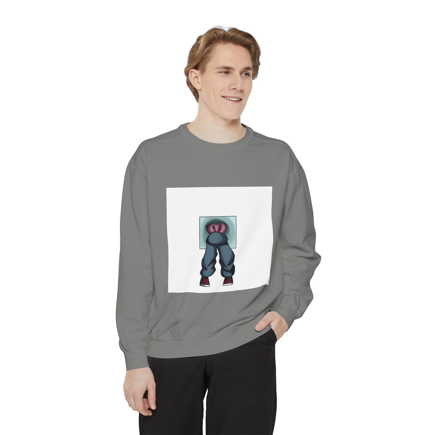 Artful Expression Unisex Garment-Dyed Sweatshirt - Bold Graphics & Unique Vibes