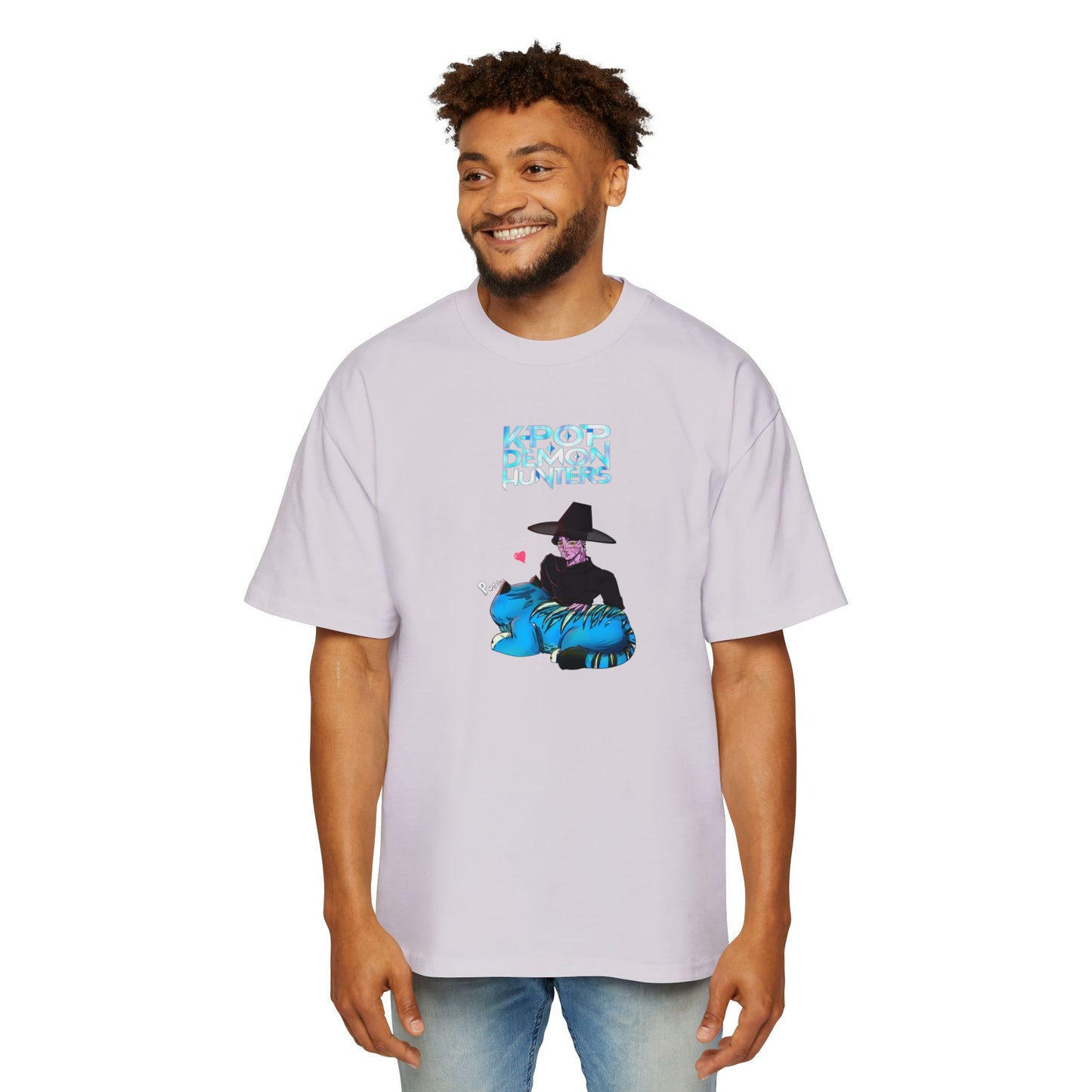 Jinu & Derpy- Men's Heavy Oversized Tee