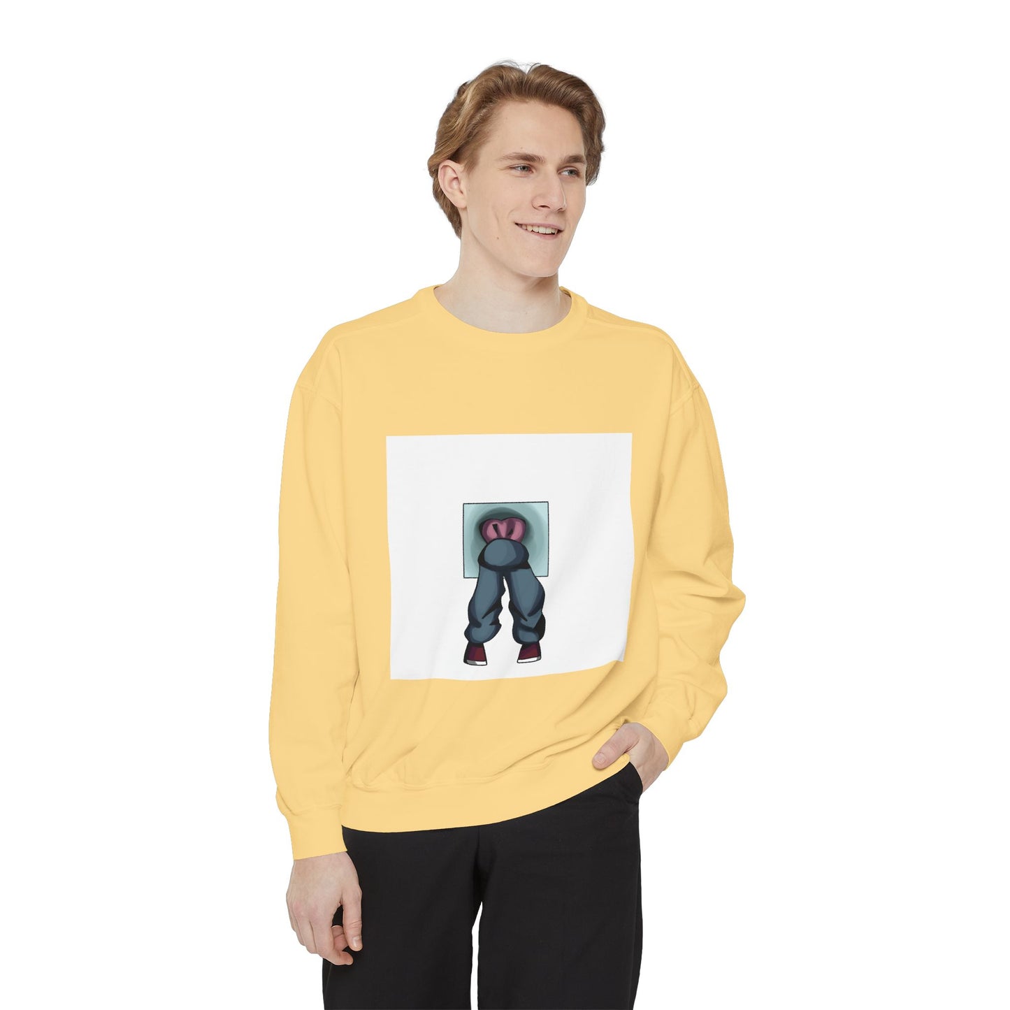 Artful Expression Unisex Garment-Dyed Sweatshirt - Bold Graphics & Unique Vibes