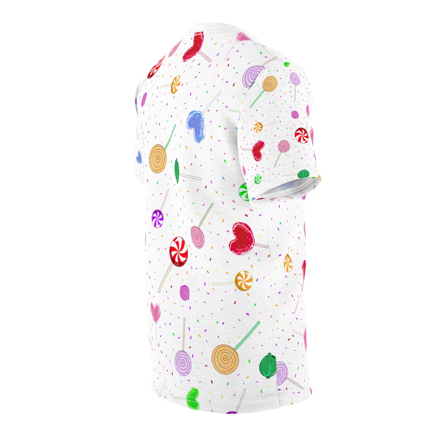 Colorful Unisex Graphic Tee with Eye & Geometric Design