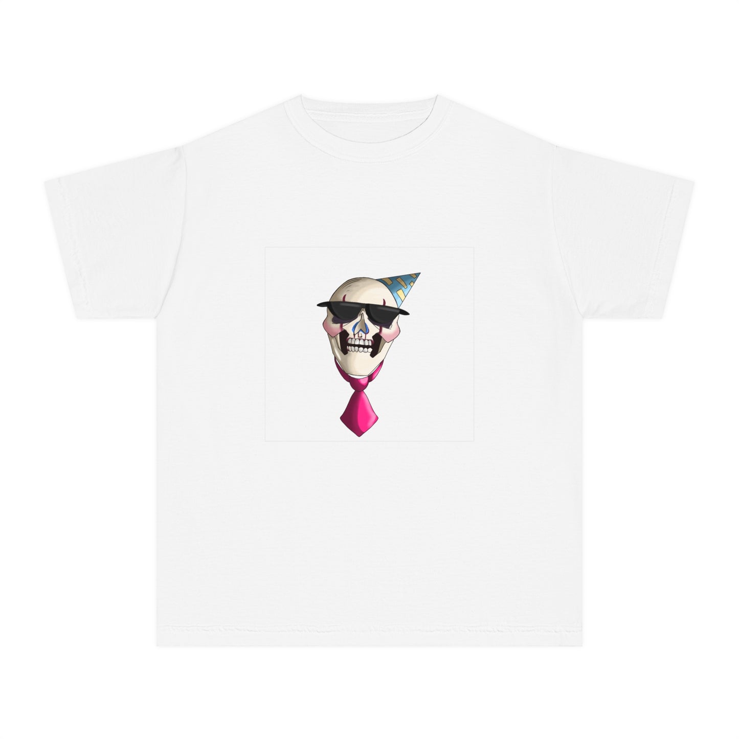 Cool Skull Party Youth Tee - Fun Graphic Tee for Celebrations