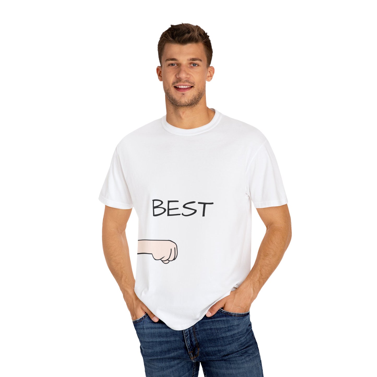 Funny Fist Bump Best Unisex Tee, Gift for Friends, Casual Wear, Birthday Humor