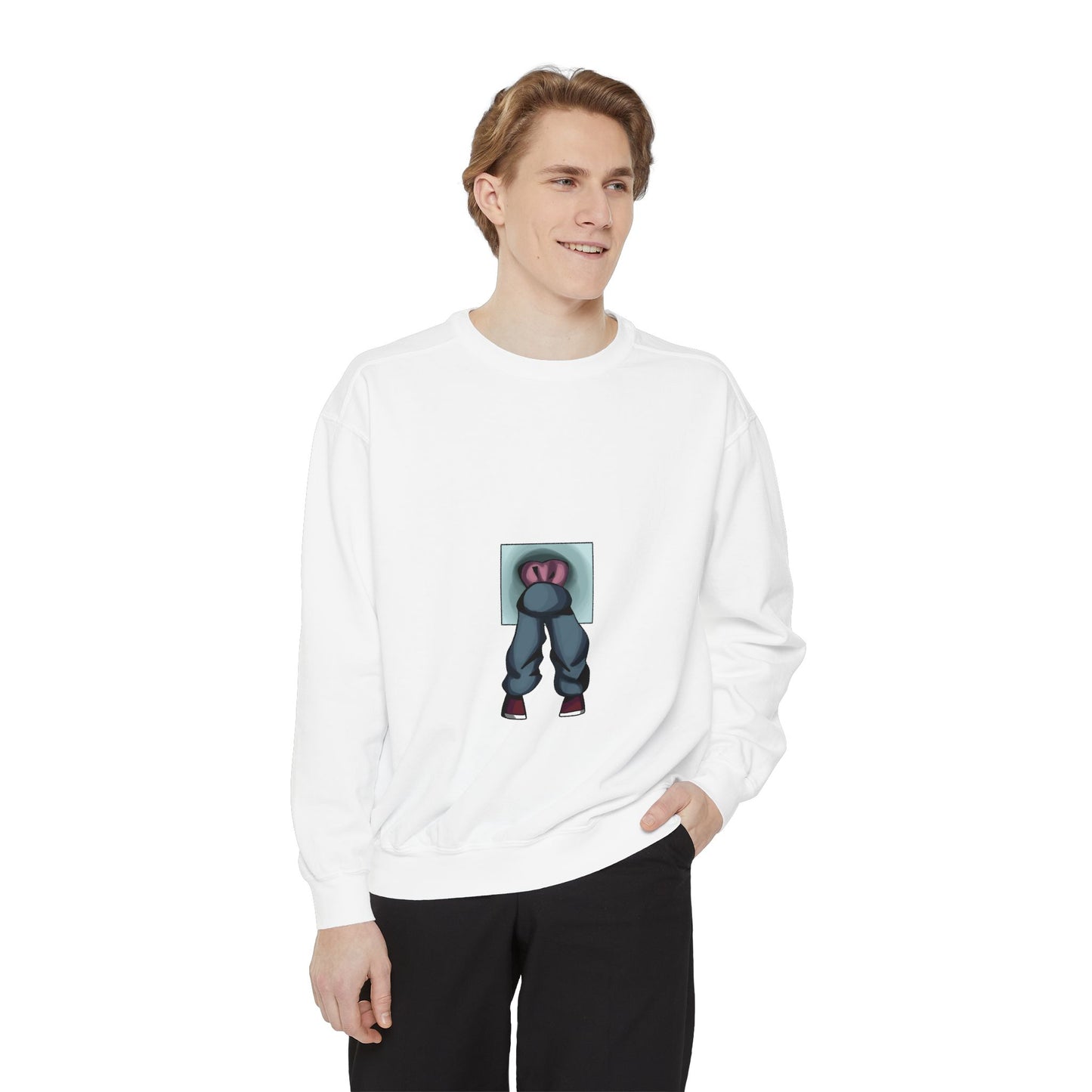 Artful Expression Unisex Garment-Dyed Sweatshirt - Bold Graphics & Unique Vibes