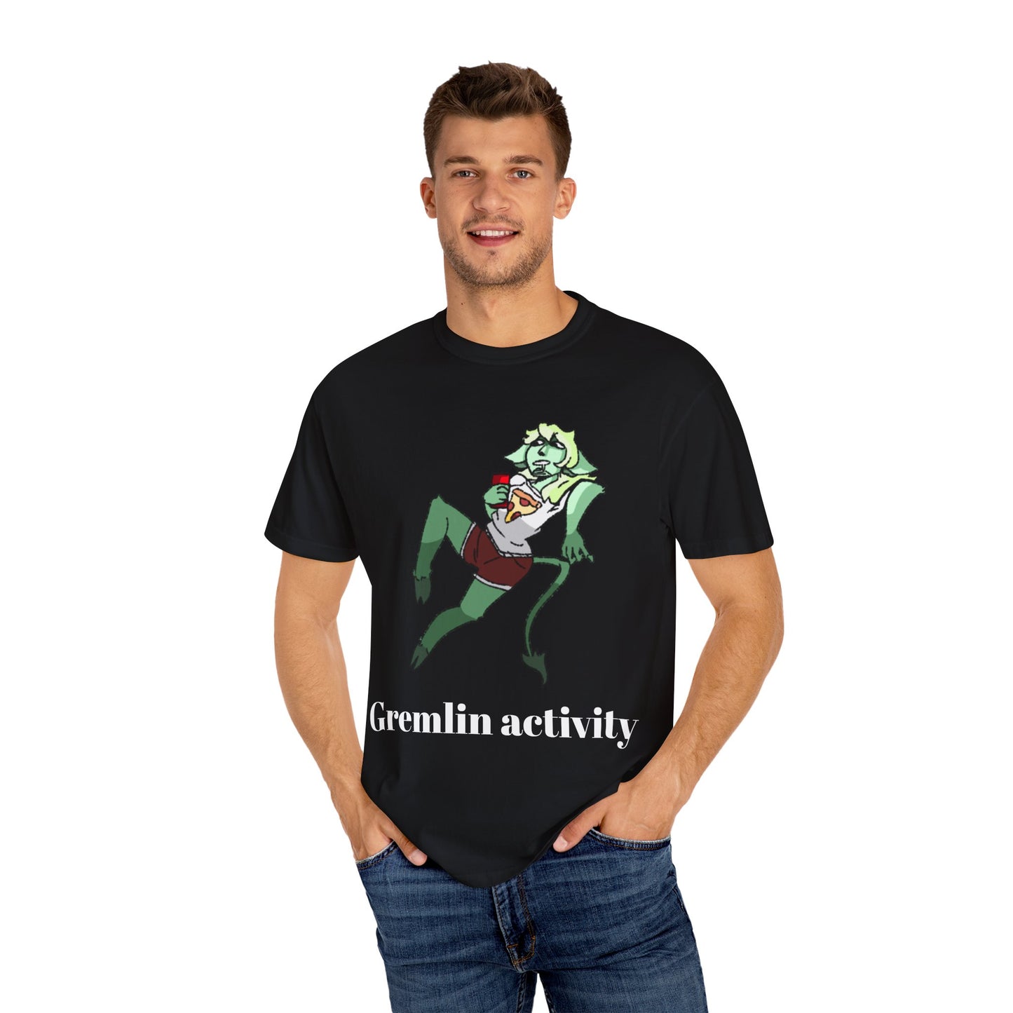 Unisex Garment-Dyed T-shirt - Gremlin Activity Graphic Tee