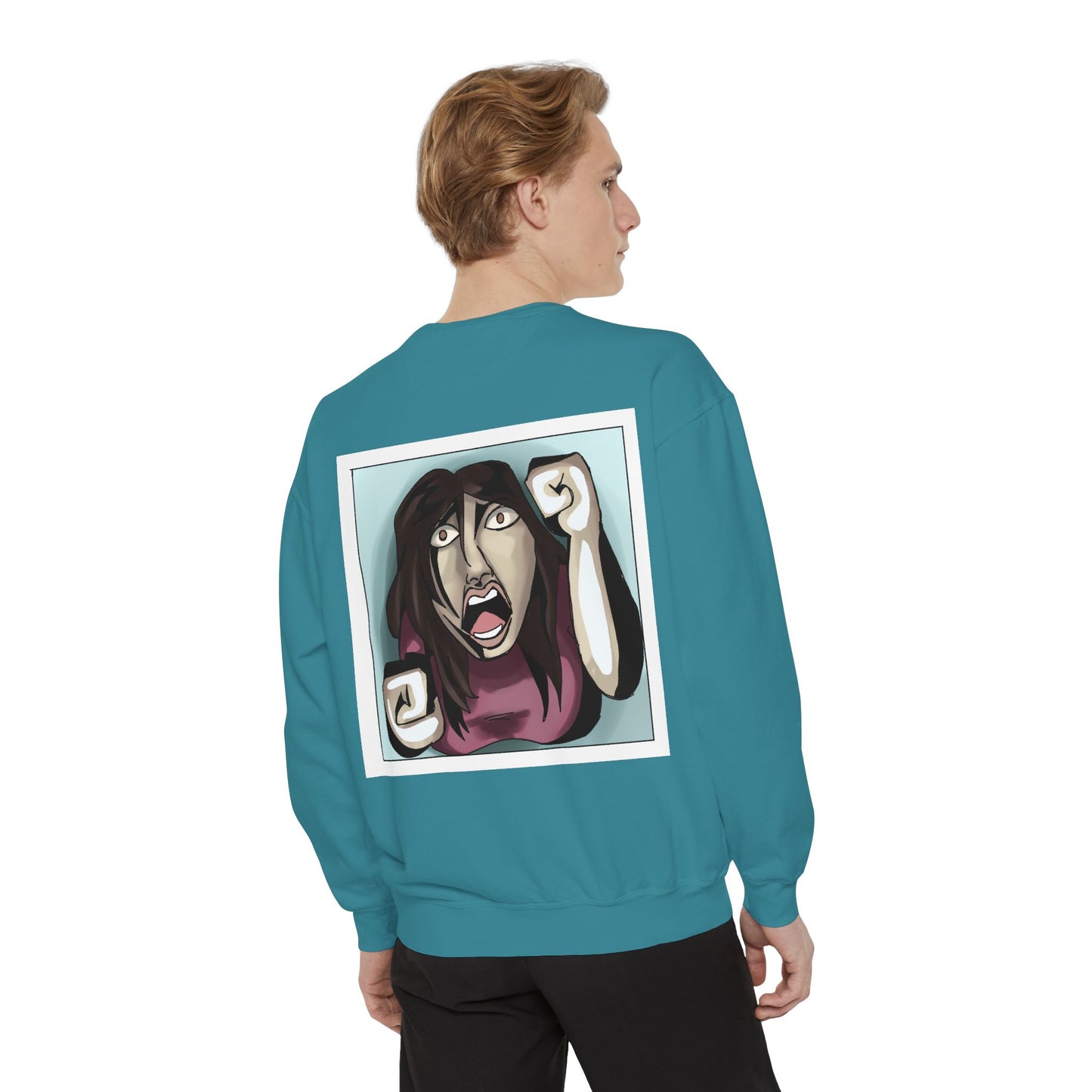 Artful Expression Unisex Garment-Dyed Sweatshirt - Bold Graphics & Unique Vibes