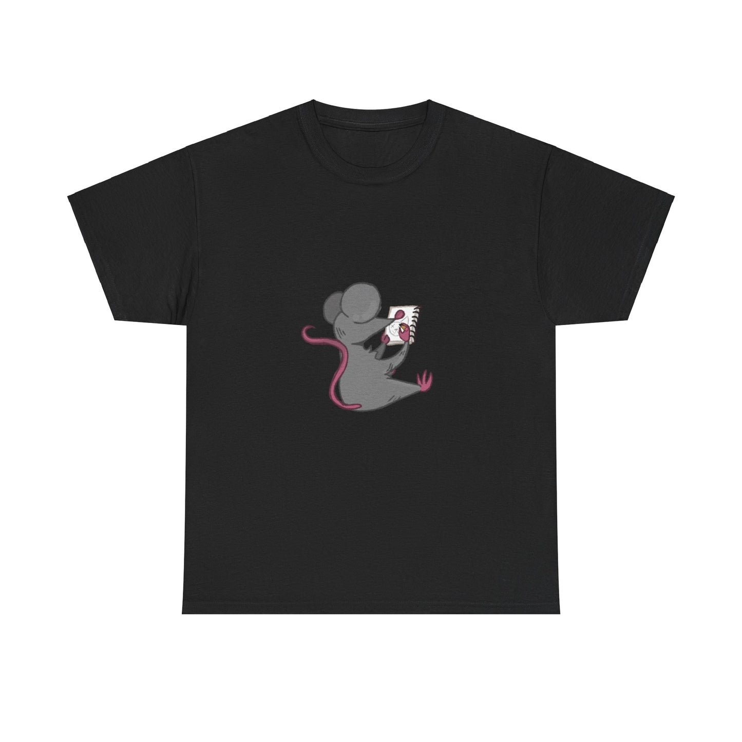 Cute Mouse Illustration Unisex Heavy Cotton Tee