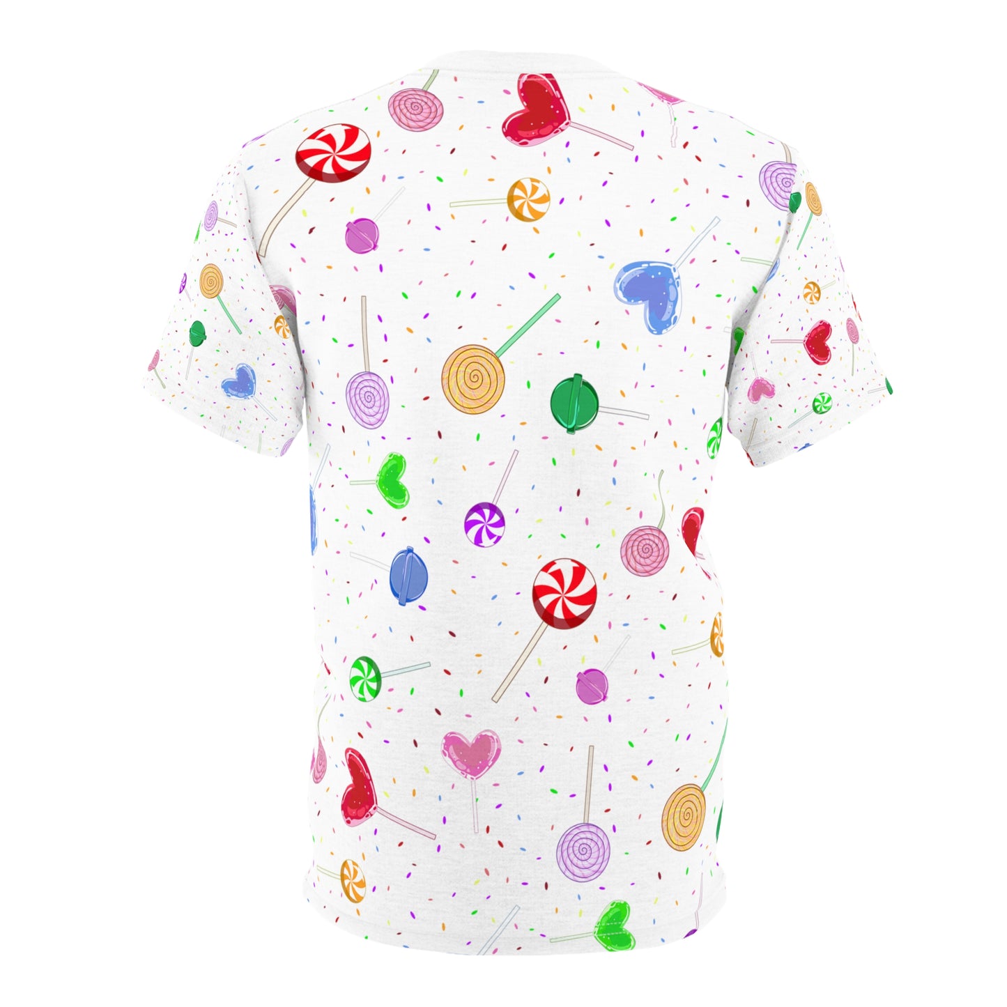 Colorful Unisex Graphic Tee with Eye & Geometric Design