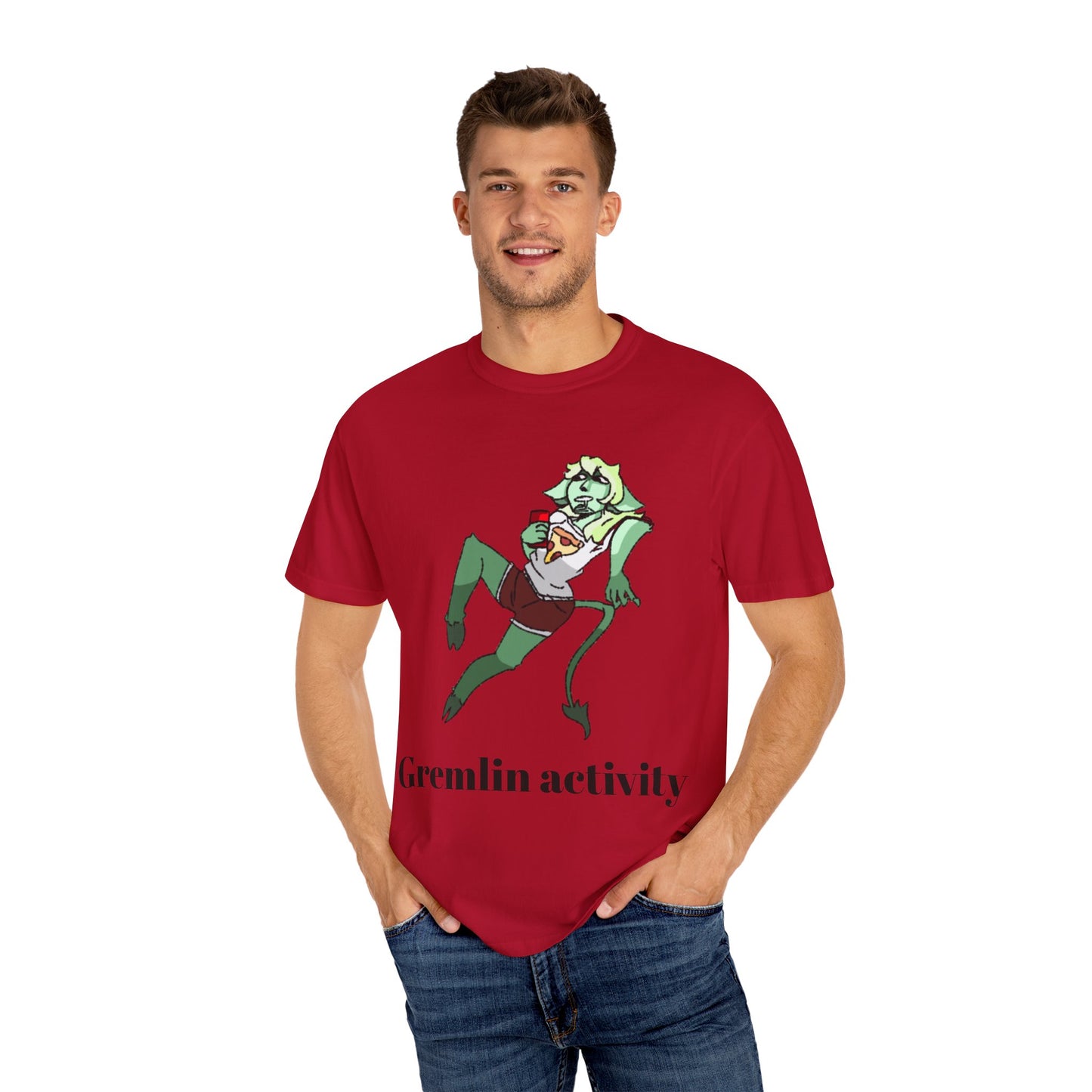 Unisex Garment-Dyed T-shirt - Gremlin Activity Graphic Tee