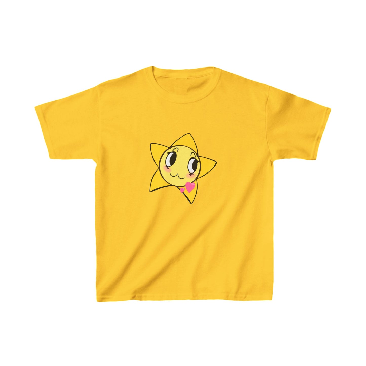 Cute Star Kids Heavy Cotton Tee - Perfect for Playtime!