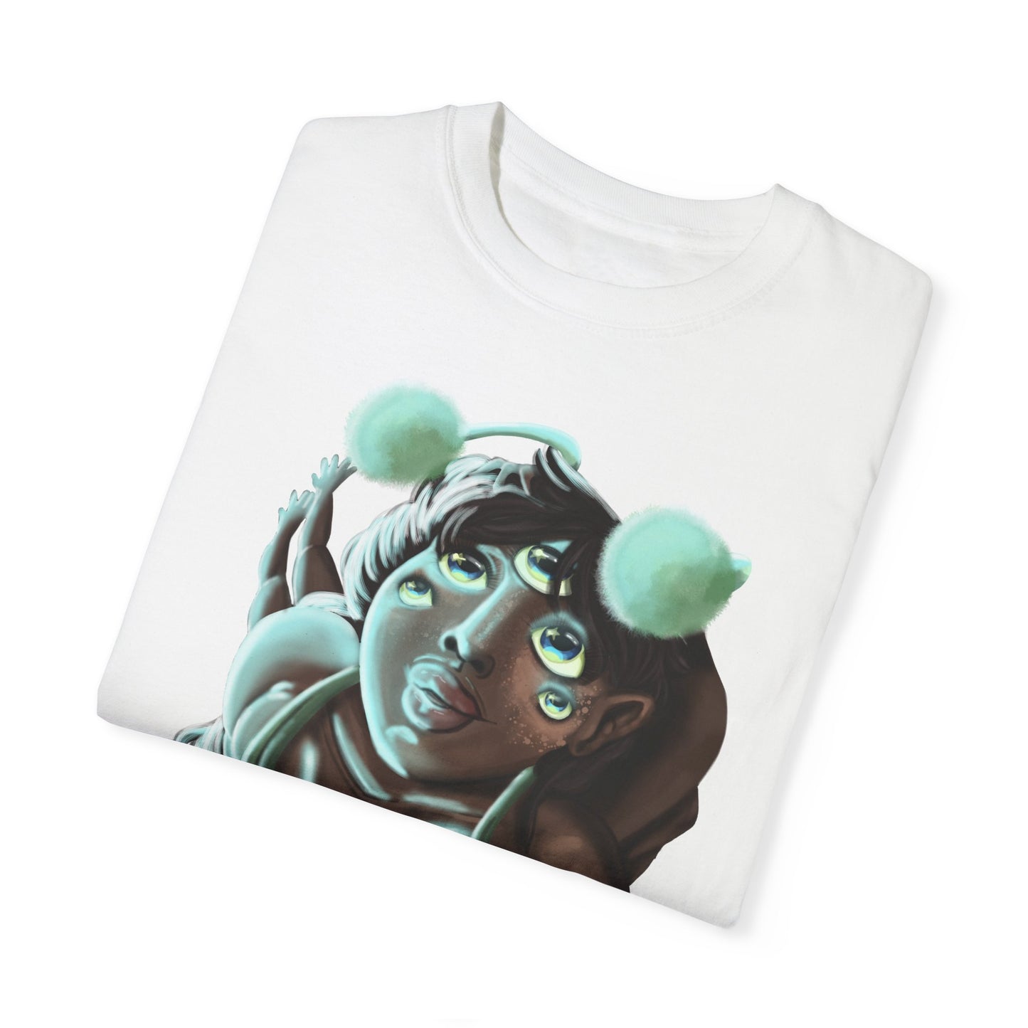 Unisex Garment-Dyed T-Shirt with Creative Pop Art Design