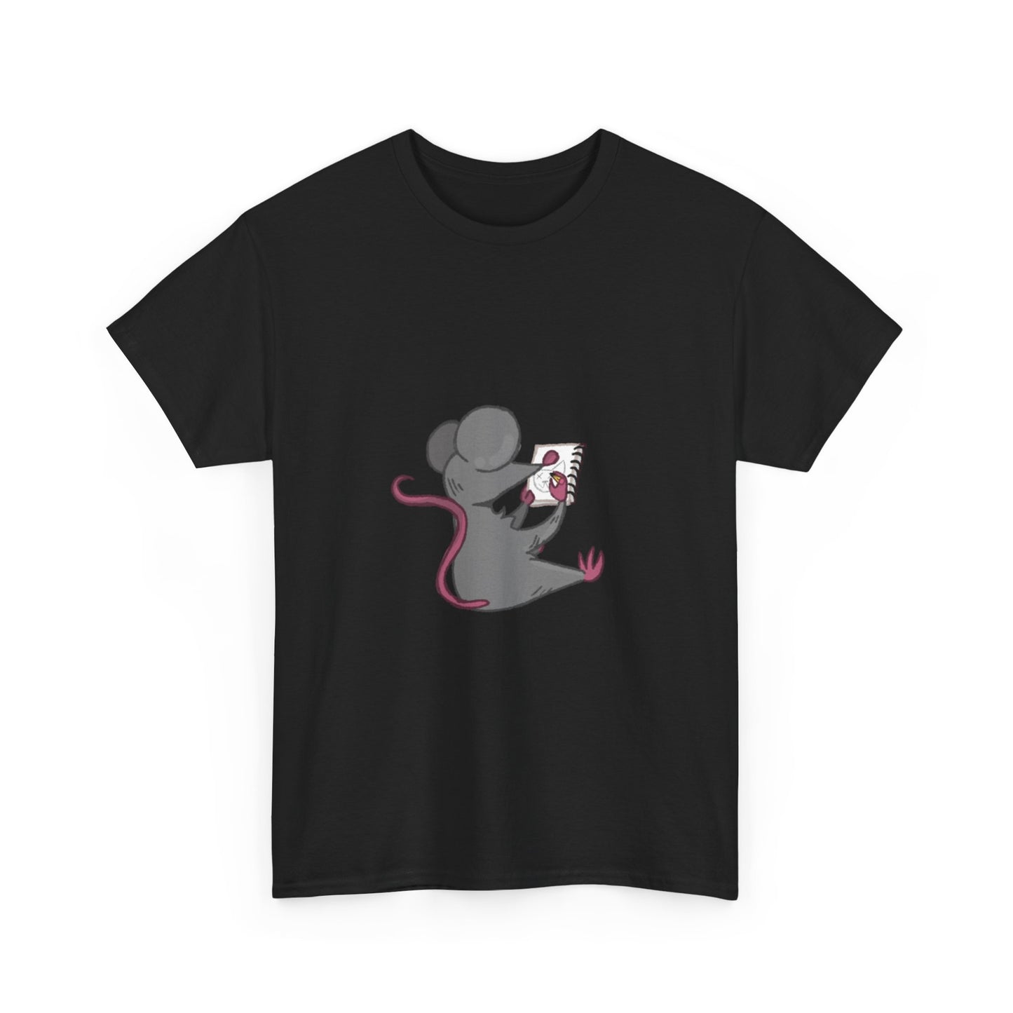 Cute Mouse Illustration Unisex Heavy Cotton Tee