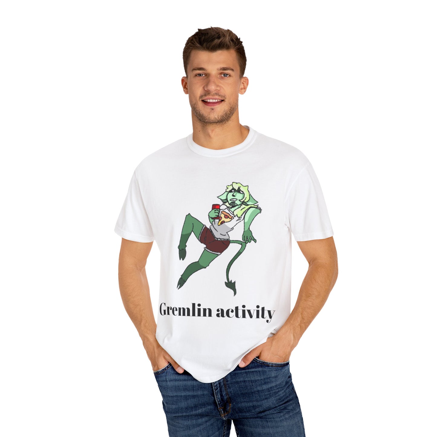 Unisex Garment-Dyed T-shirt - Gremlin Activity Graphic Tee