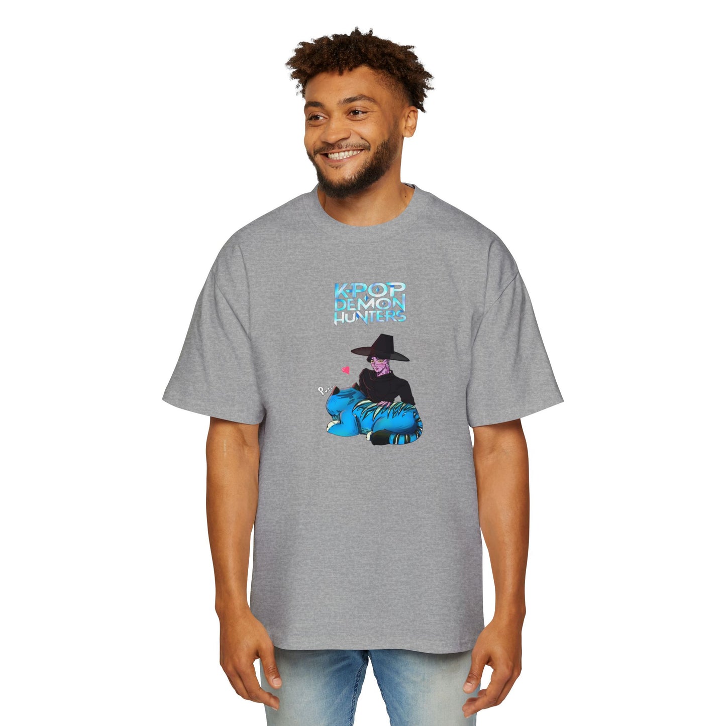 Jinu & Derpy- Men's Heavy Oversized Tee