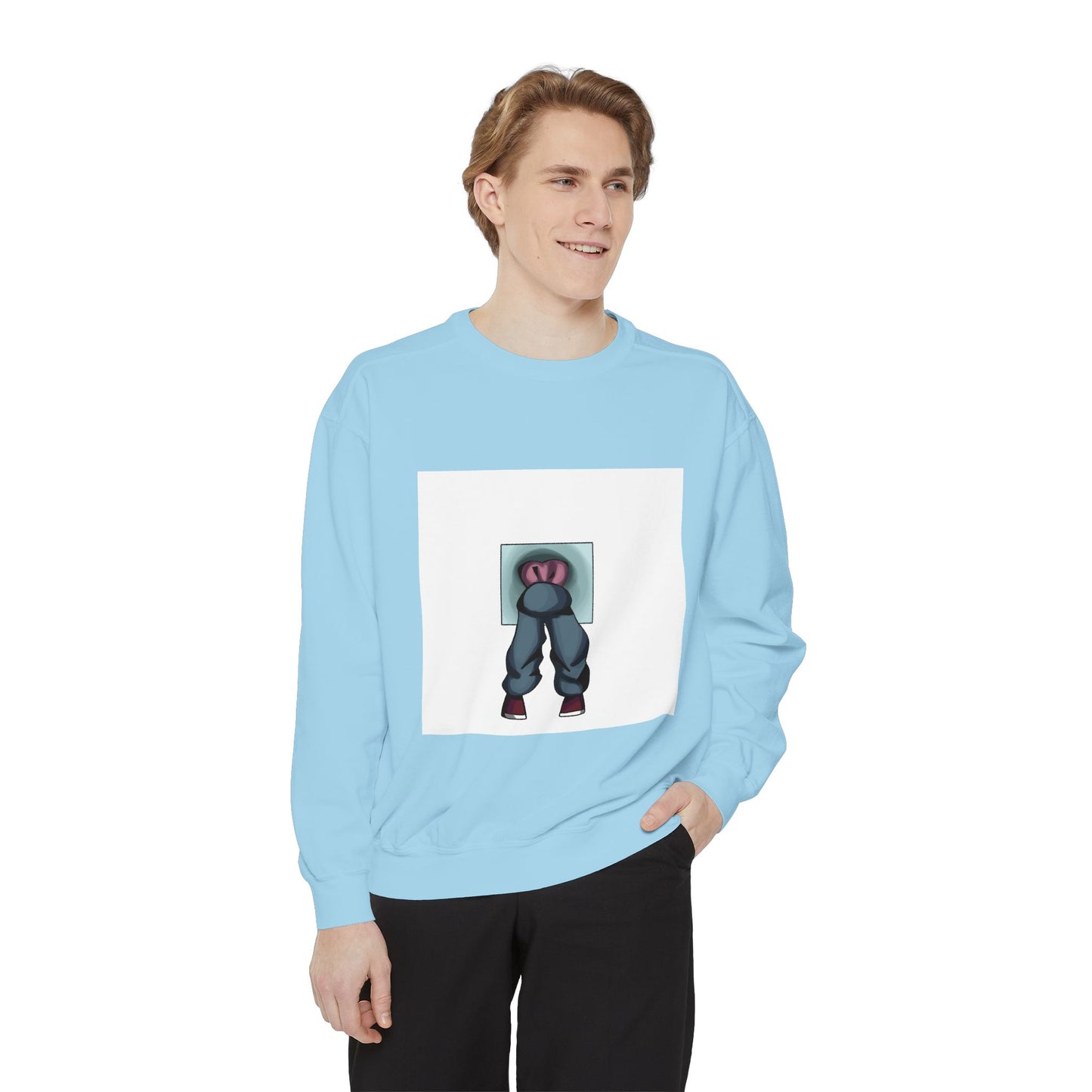 Artful Expression Unisex Garment-Dyed Sweatshirt - Bold Graphics & Unique Vibes