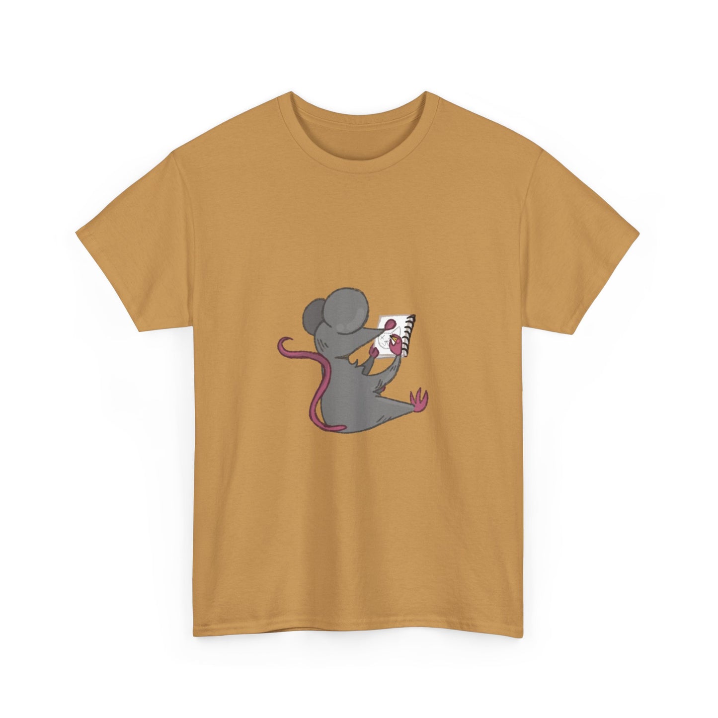 Cute Mouse Illustration Unisex Heavy Cotton Tee