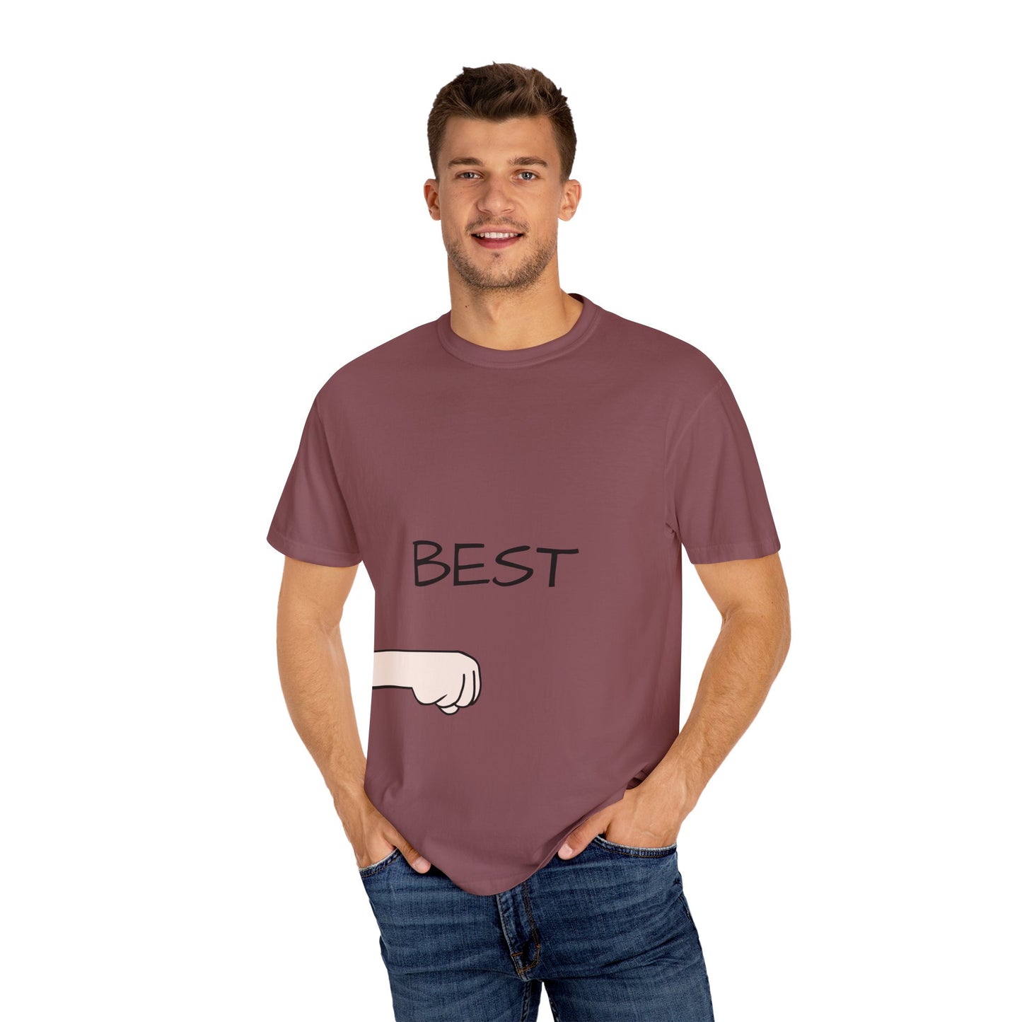 Funny Fist Bump Best Unisex Tee, Gift for Friends, Casual Wear, Birthday Humor