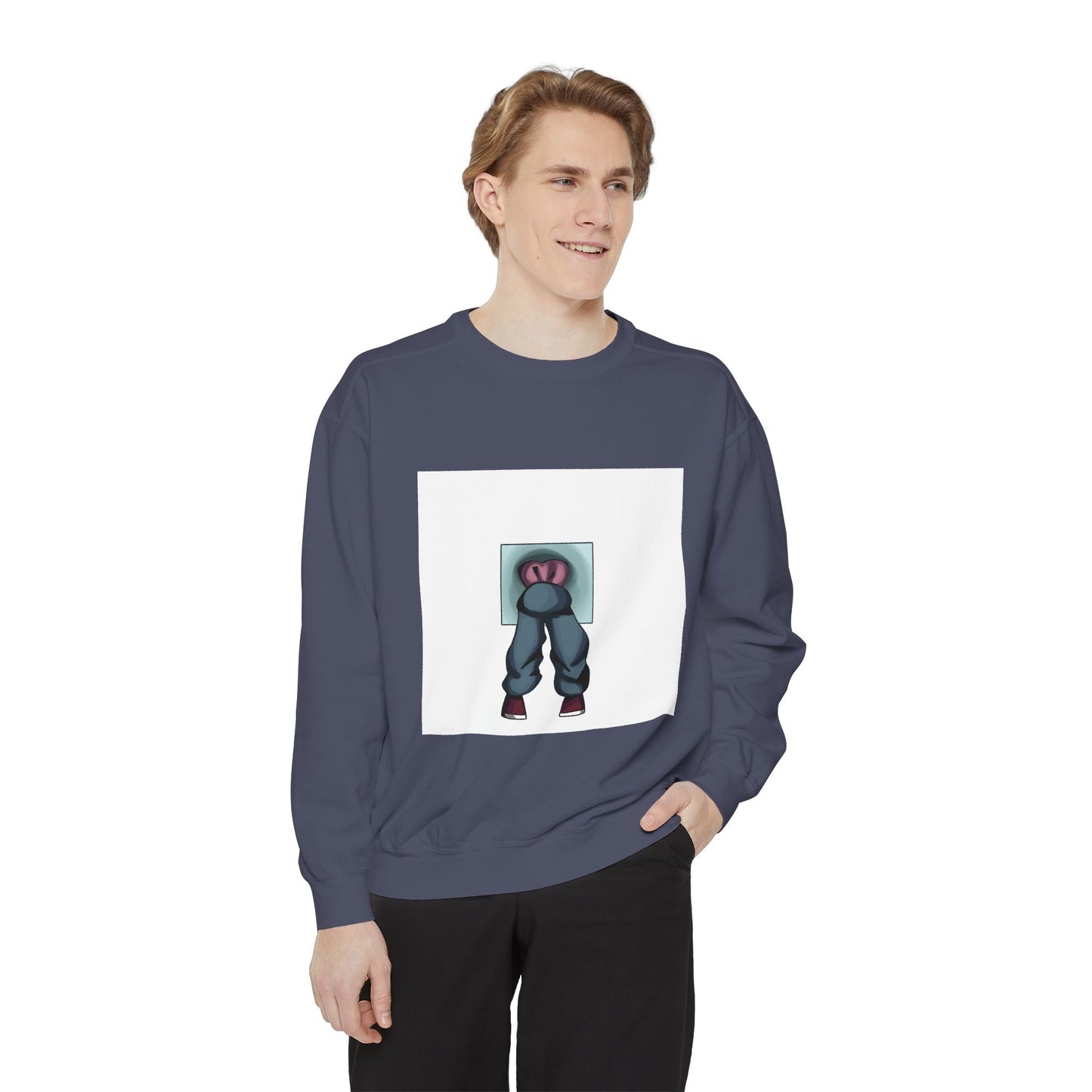 Artful Expression Unisex Garment-Dyed Sweatshirt - Bold Graphics & Unique Vibes