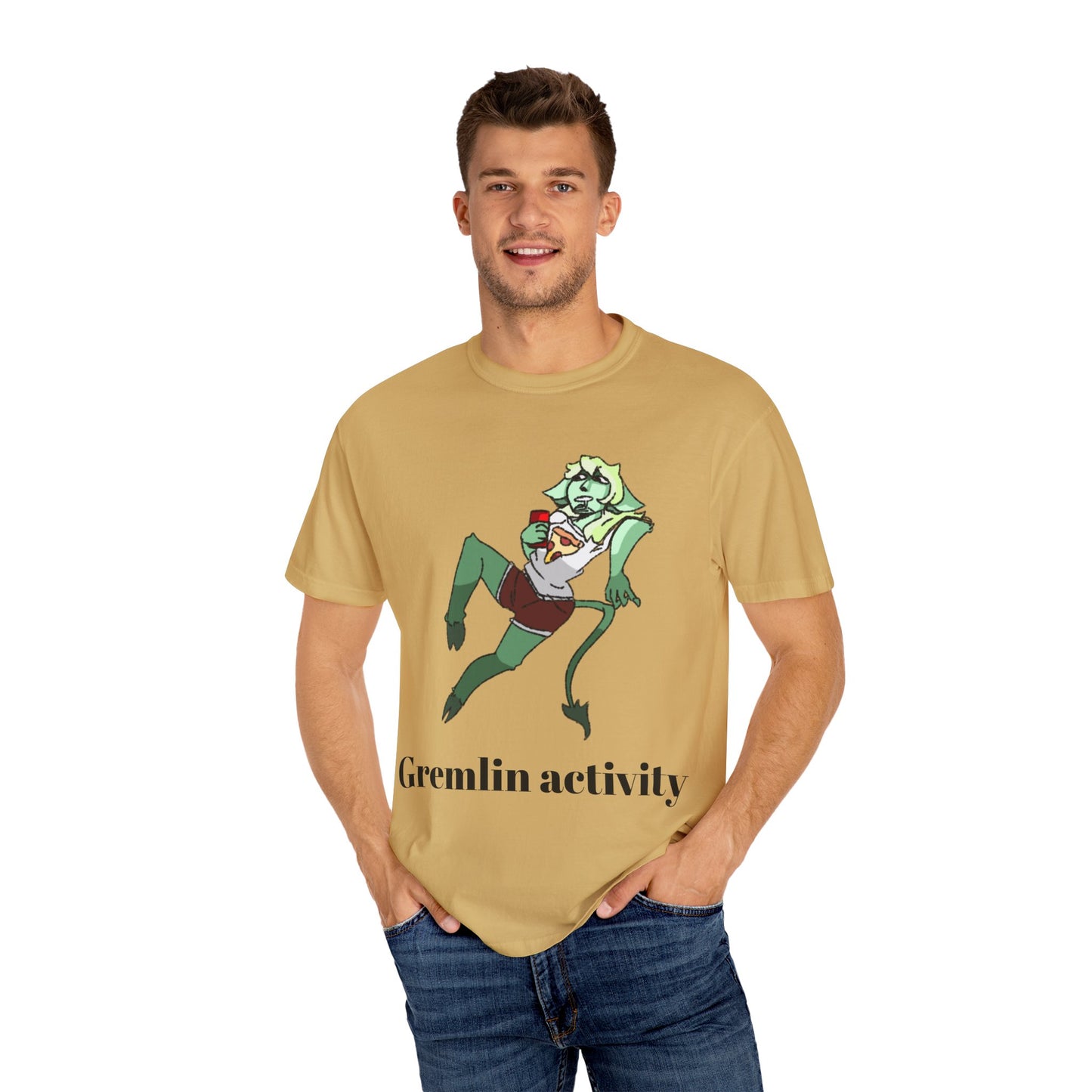 Unisex Garment-Dyed T-shirt - Gremlin Activity Graphic Tee