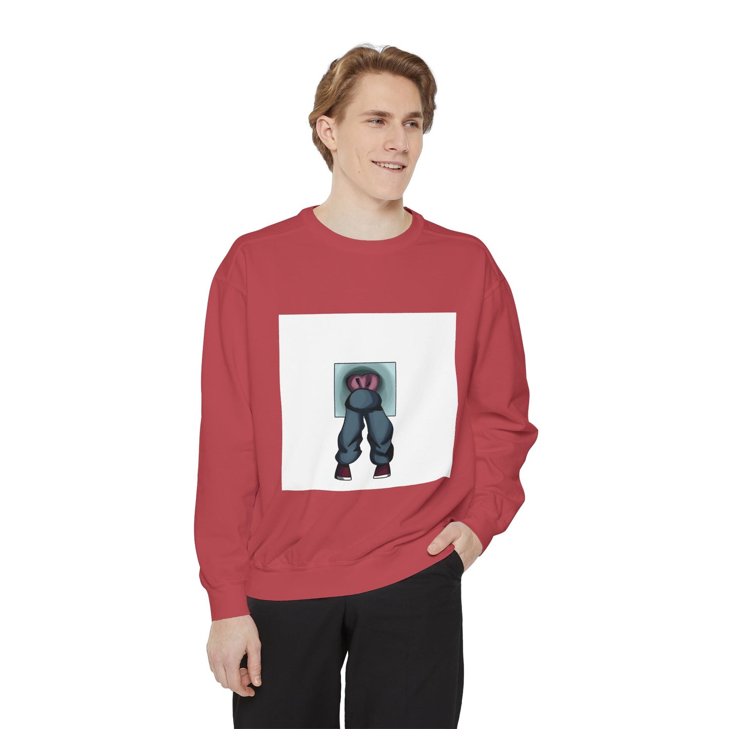 Artful Expression Unisex Garment-Dyed Sweatshirt - Bold Graphics & Unique Vibes