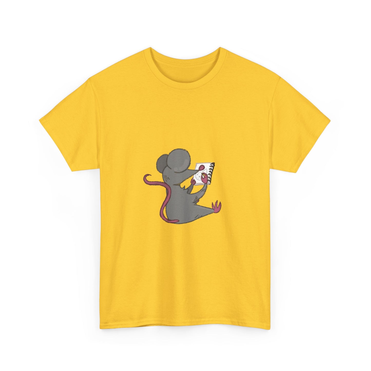 Cute Mouse Illustration Unisex Heavy Cotton Tee