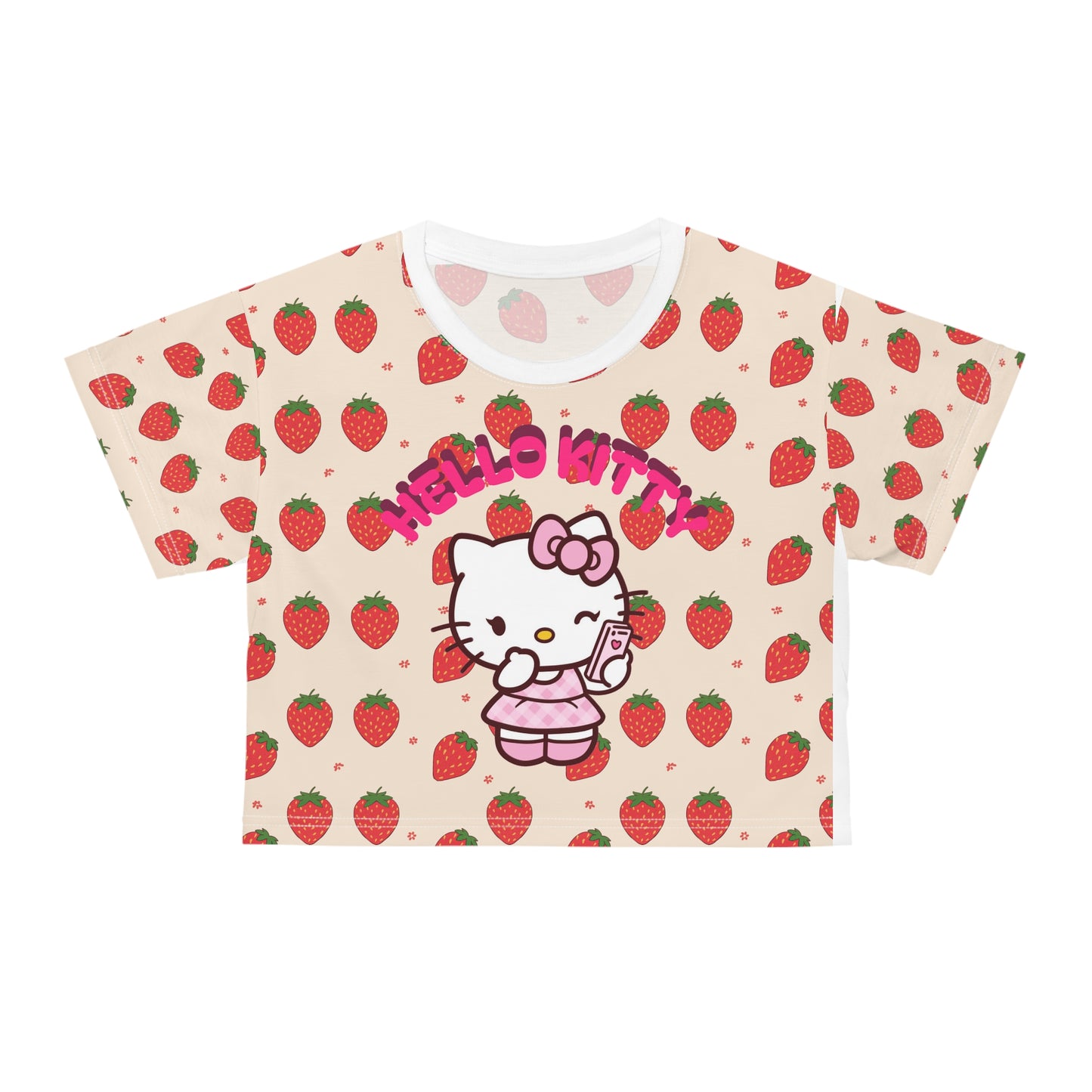 Hello Kitty- Crop Tee (AOP)