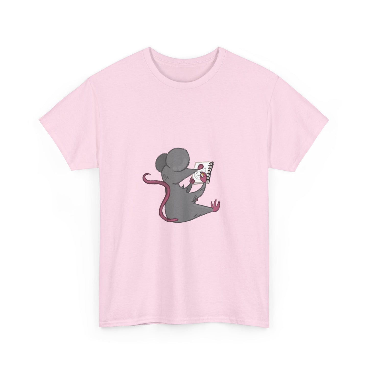 Cute Mouse Illustration Unisex Heavy Cotton Tee