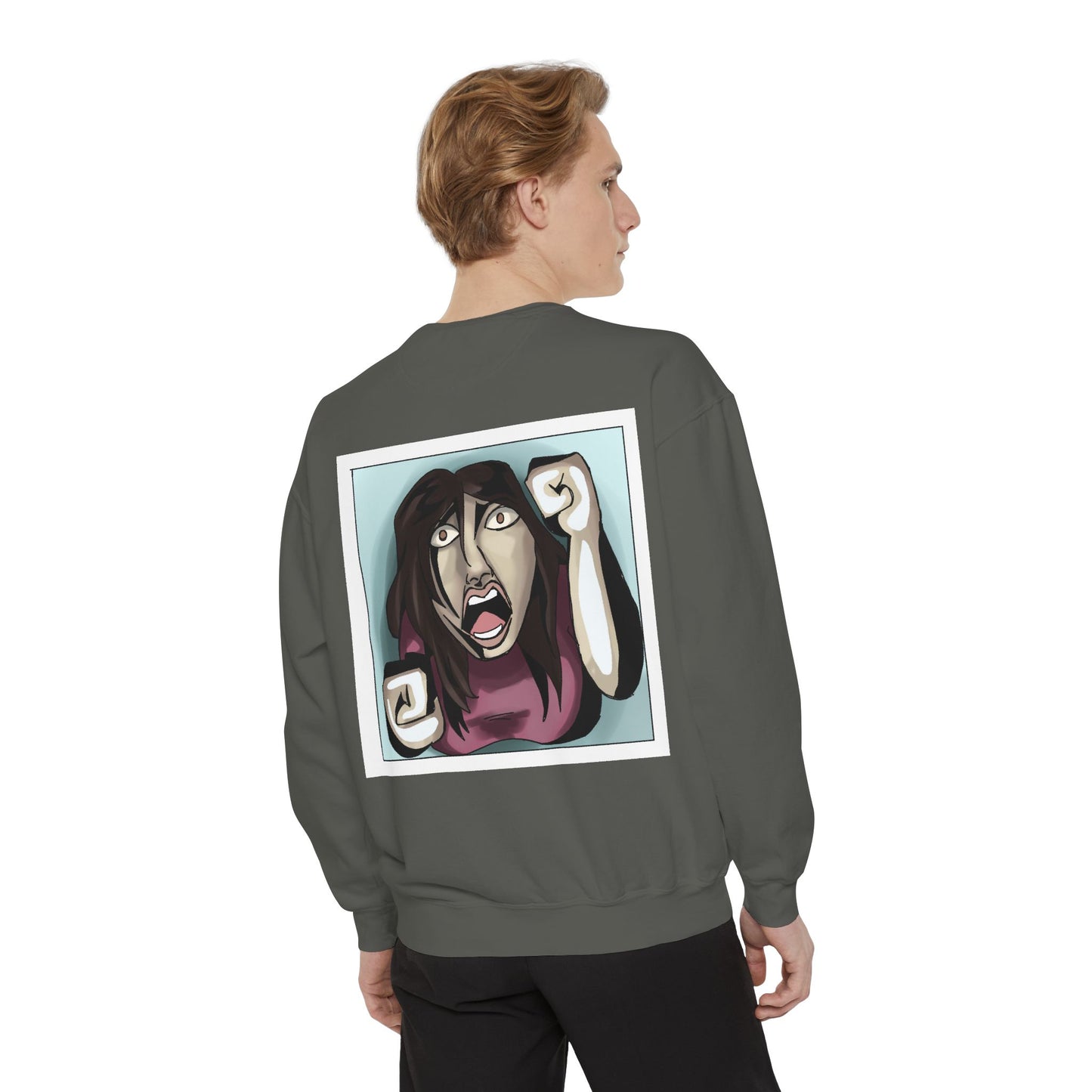 Artful Expression Unisex Garment-Dyed Sweatshirt - Bold Graphics & Unique Vibes