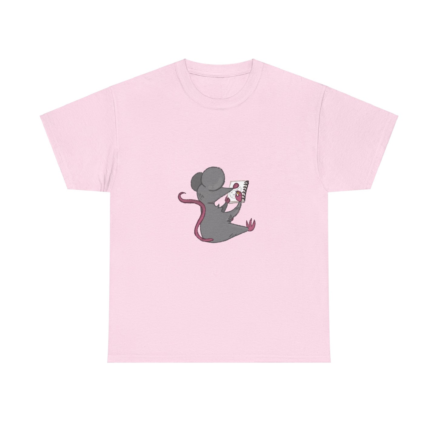 Cute Mouse Illustration Unisex Heavy Cotton Tee