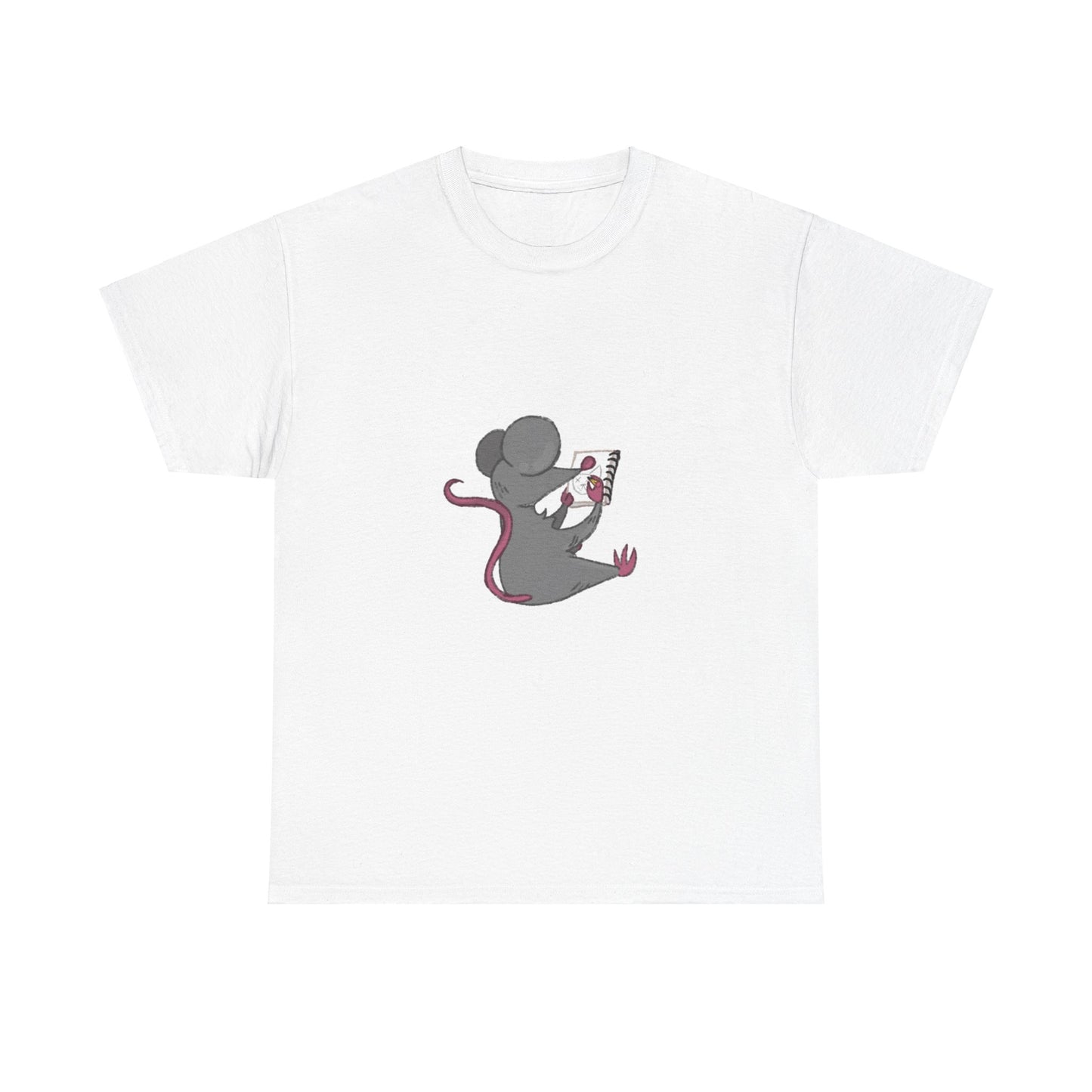 Cute Mouse Illustration Unisex Heavy Cotton Tee