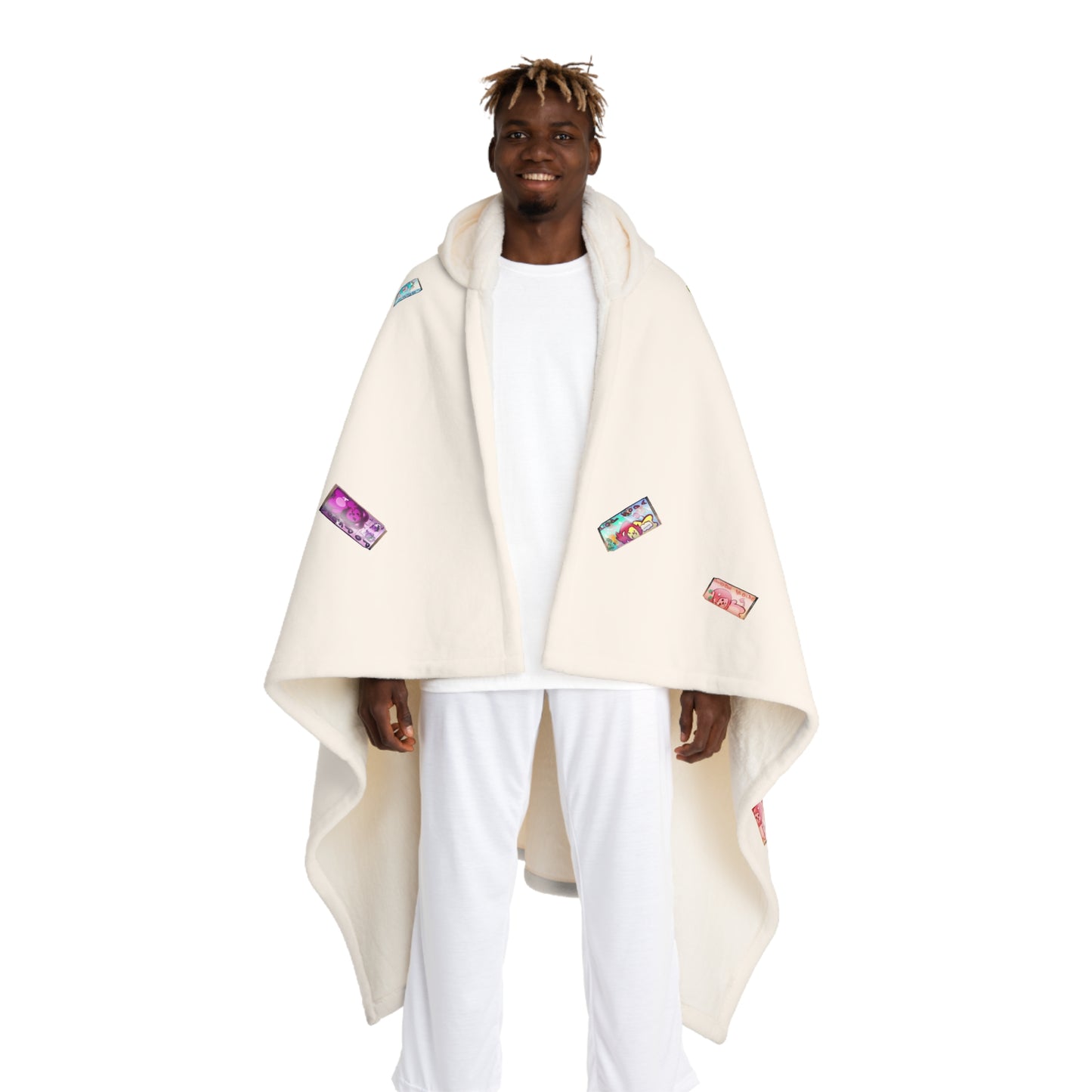 Saja Boys Hooded Sherpa Fleece Blanket