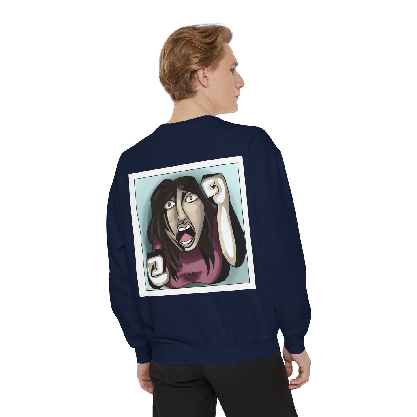 Artful Expression Unisex Garment-Dyed Sweatshirt - Bold Graphics & Unique Vibes