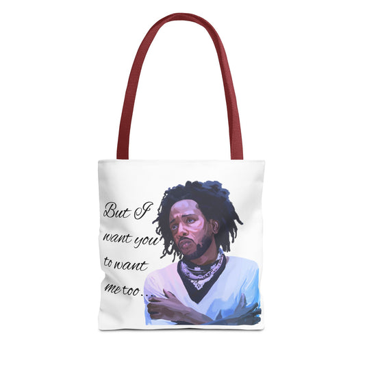 Artistic Quote Tote Bag - Perfect for Kendrick Lamar Fans, Gift for Music Lovers, Eco-Friendly Shopping,