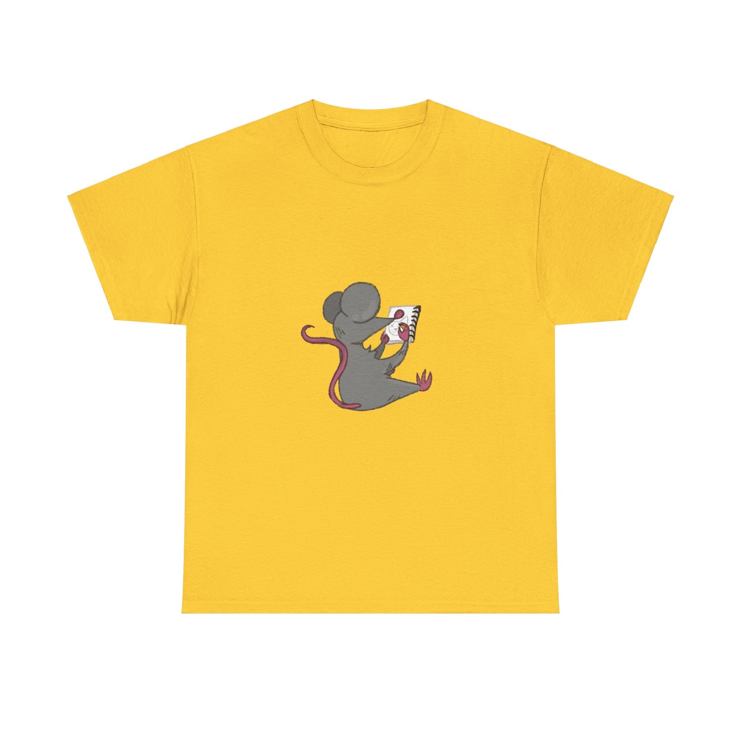 Cute Mouse Illustration Unisex Heavy Cotton Tee