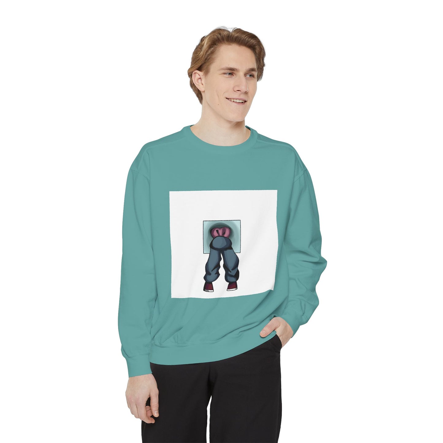 Artful Expression Unisex Garment-Dyed Sweatshirt - Bold Graphics & Unique Vibes