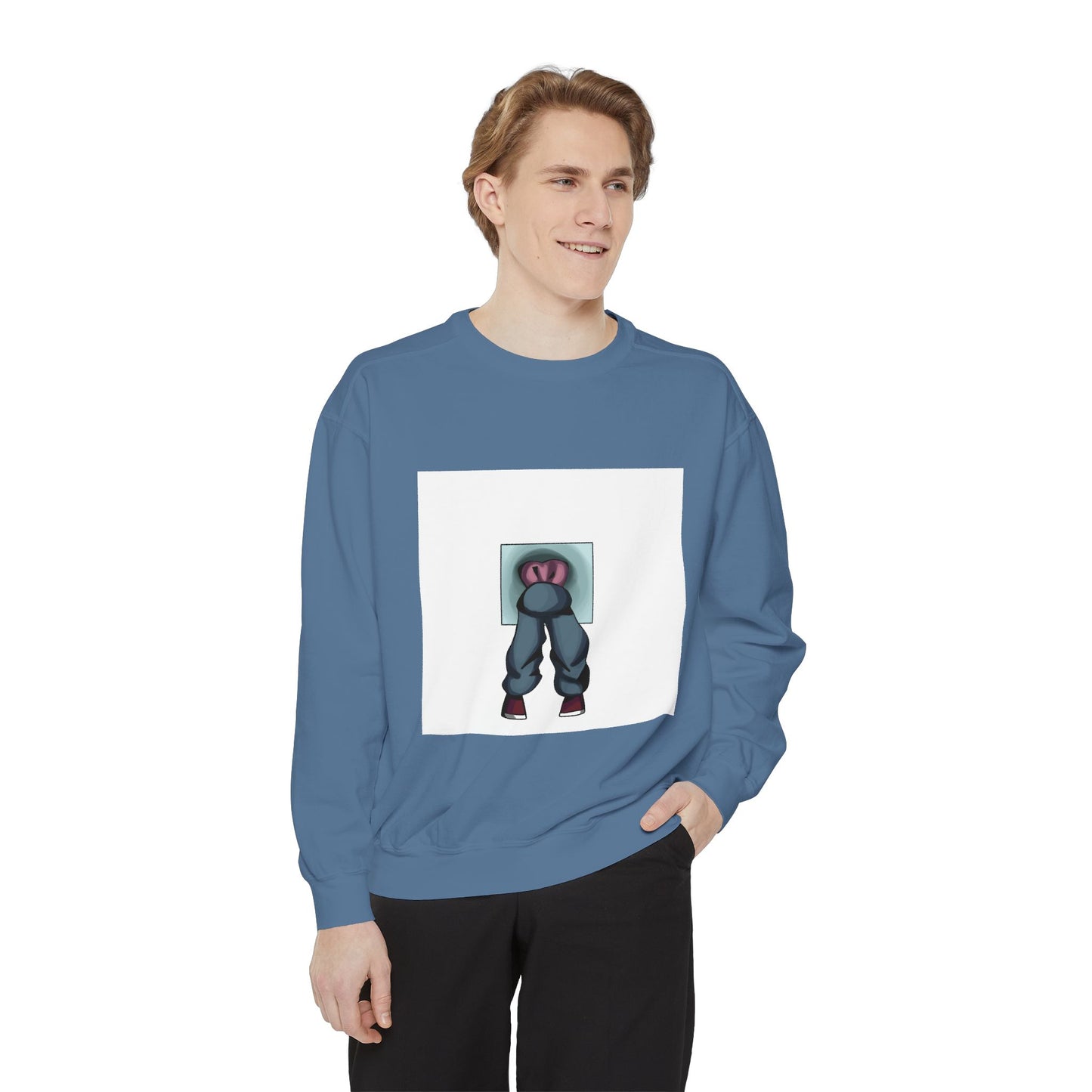 Artful Expression Unisex Garment-Dyed Sweatshirt - Bold Graphics & Unique Vibes