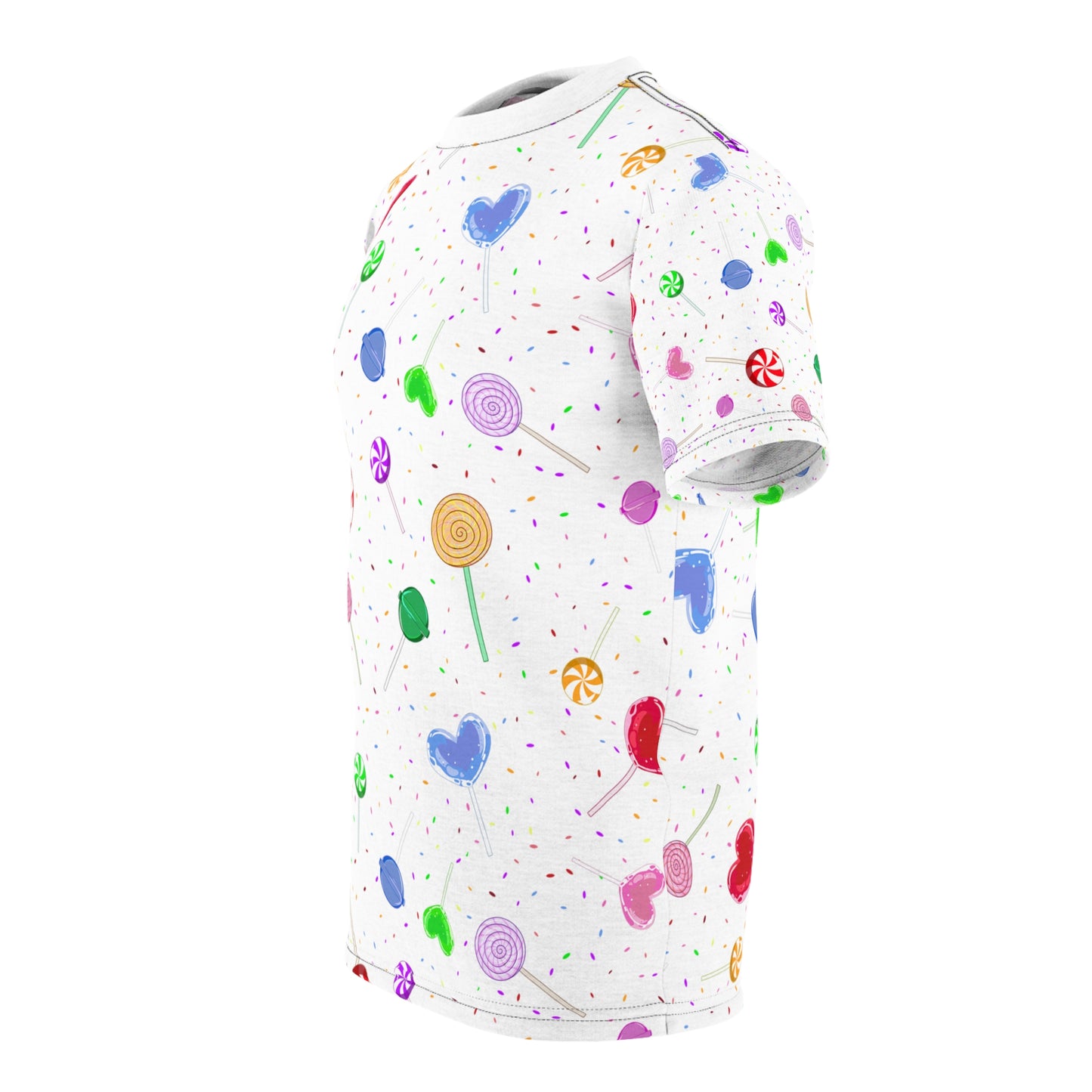 Colorful Unisex Graphic Tee with Eye & Geometric Design