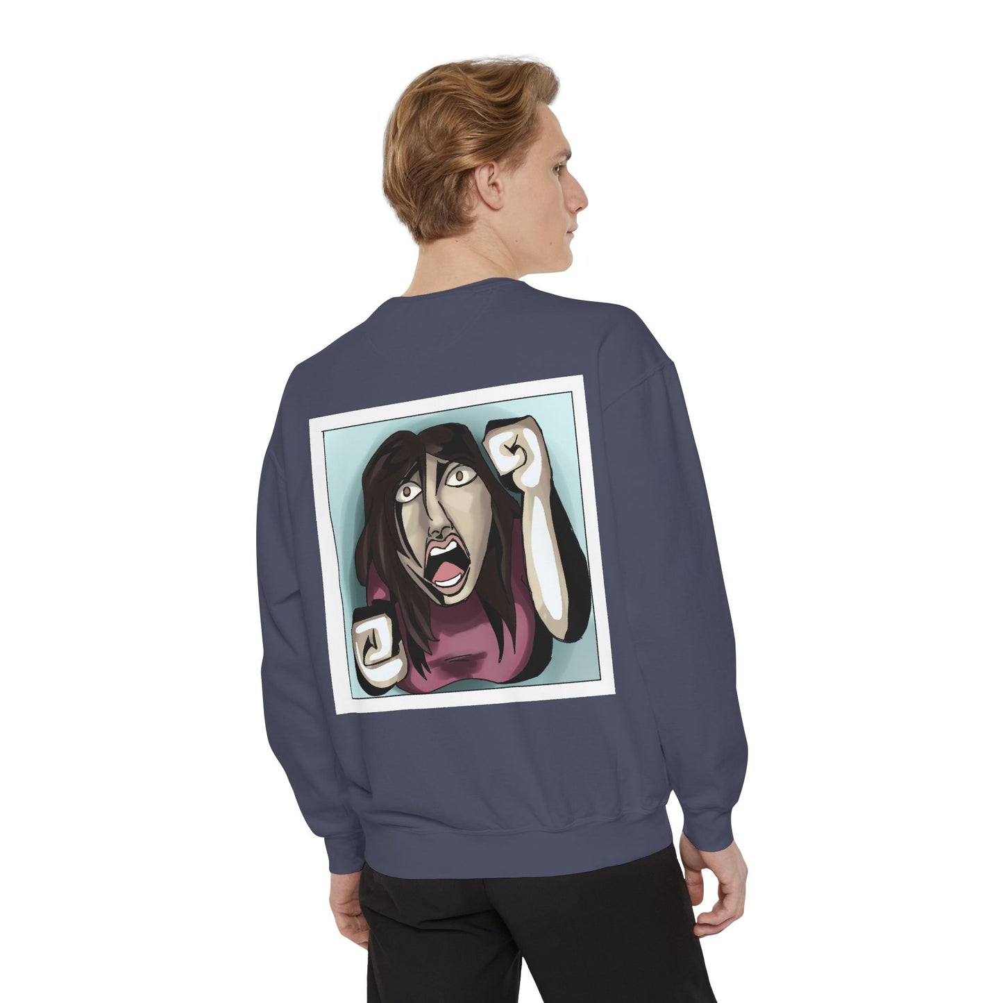 Artful Expression Unisex Garment-Dyed Sweatshirt - Bold Graphics & Unique Vibes