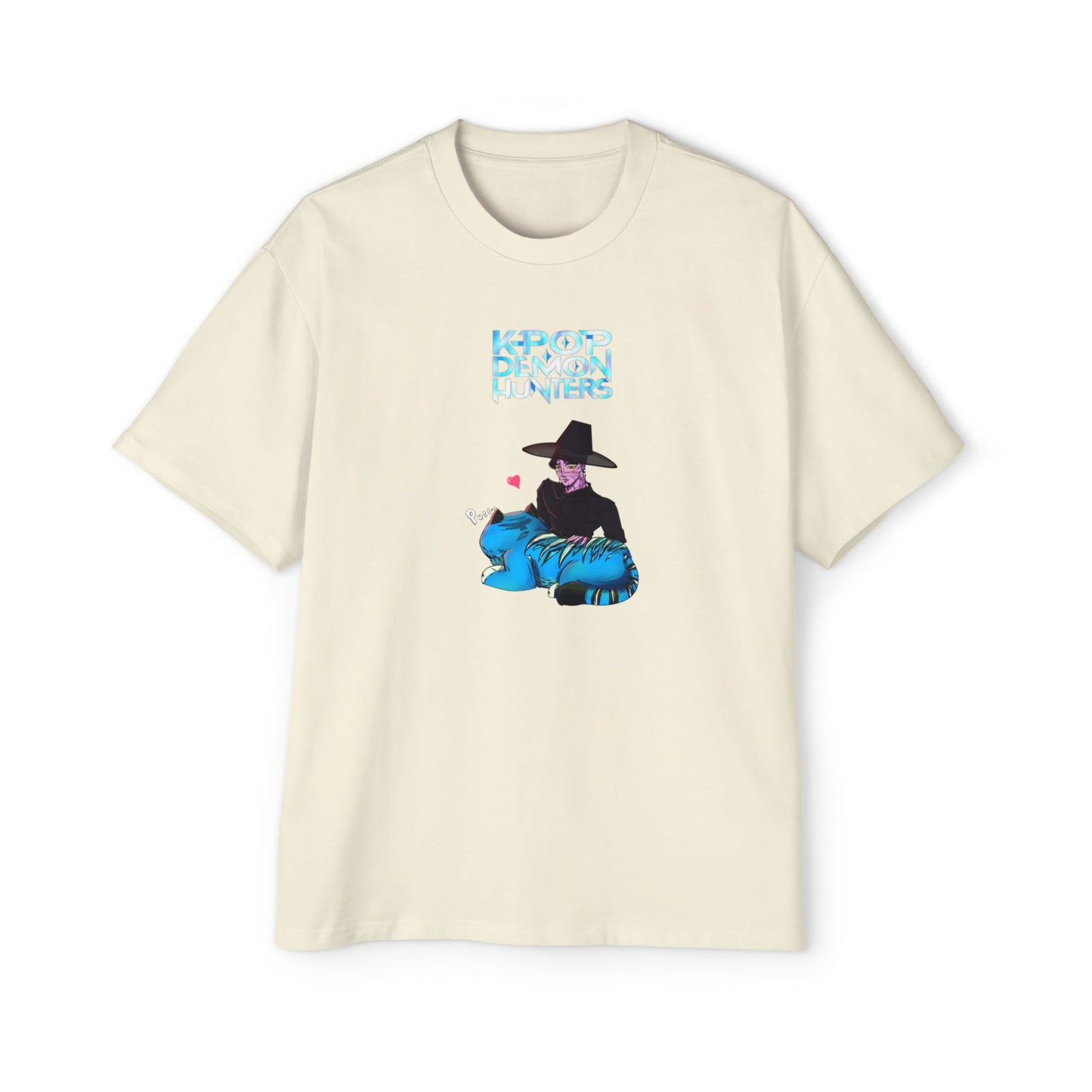 Jinu & Derpy- Men's Heavy Oversized Tee