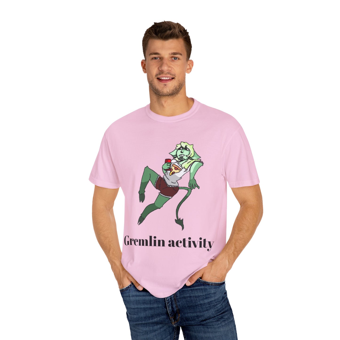 Unisex Garment-Dyed T-shirt - Gremlin Activity Graphic Tee