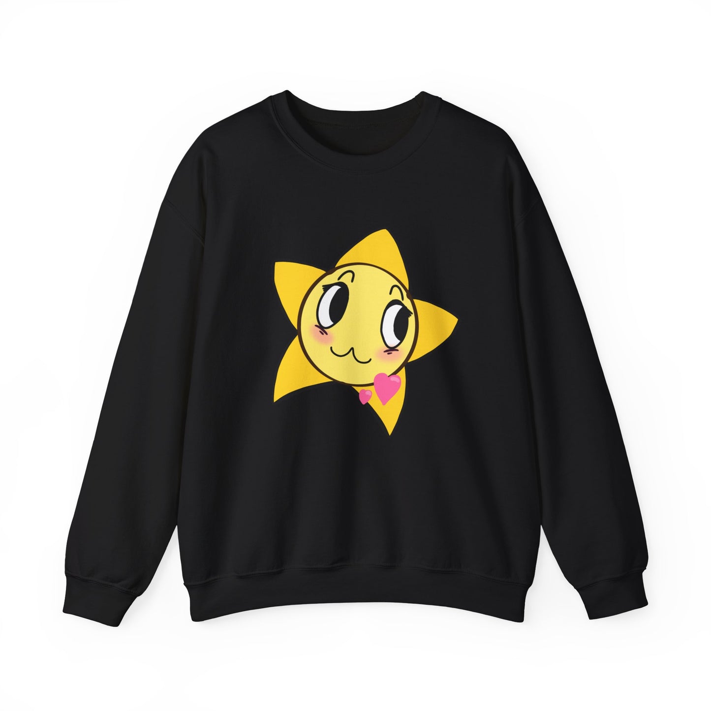 Cute Star Character Crewneck Sweatshirt, Cozy Winter Wear, Gifts for Friends, Casual Streetwear, Cute Sweatshirt