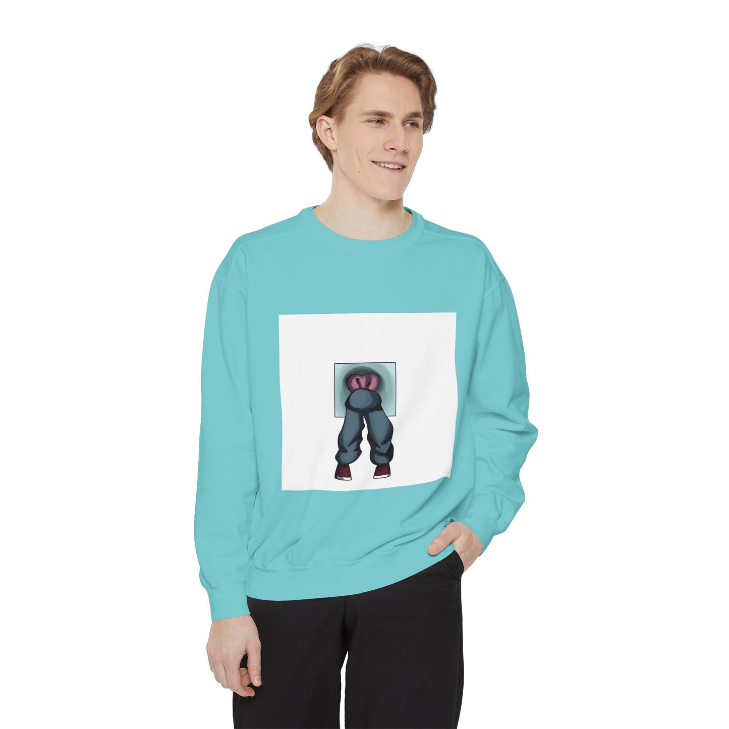 Artful Expression Unisex Garment-Dyed Sweatshirt - Bold Graphics & Unique Vibes