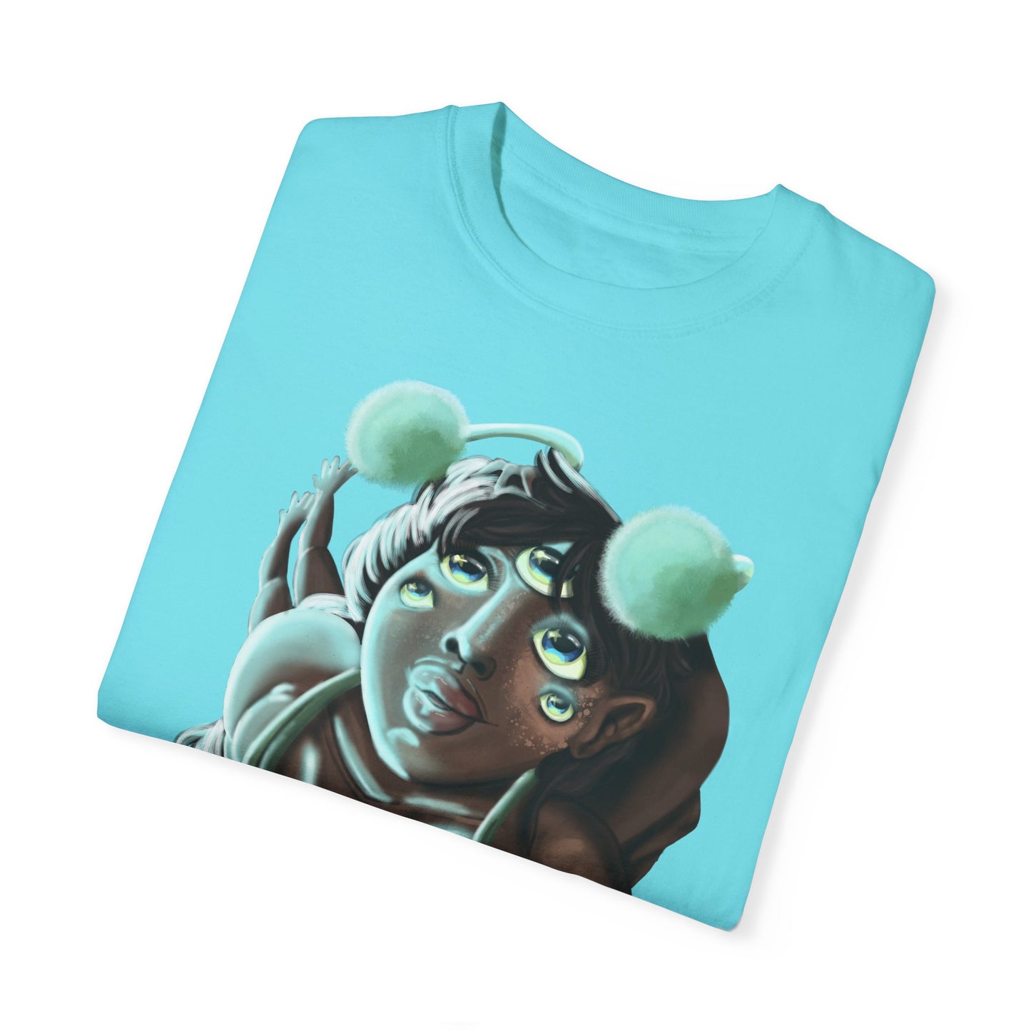 Unisex Garment-Dyed T-Shirt with Creative Pop Art Design