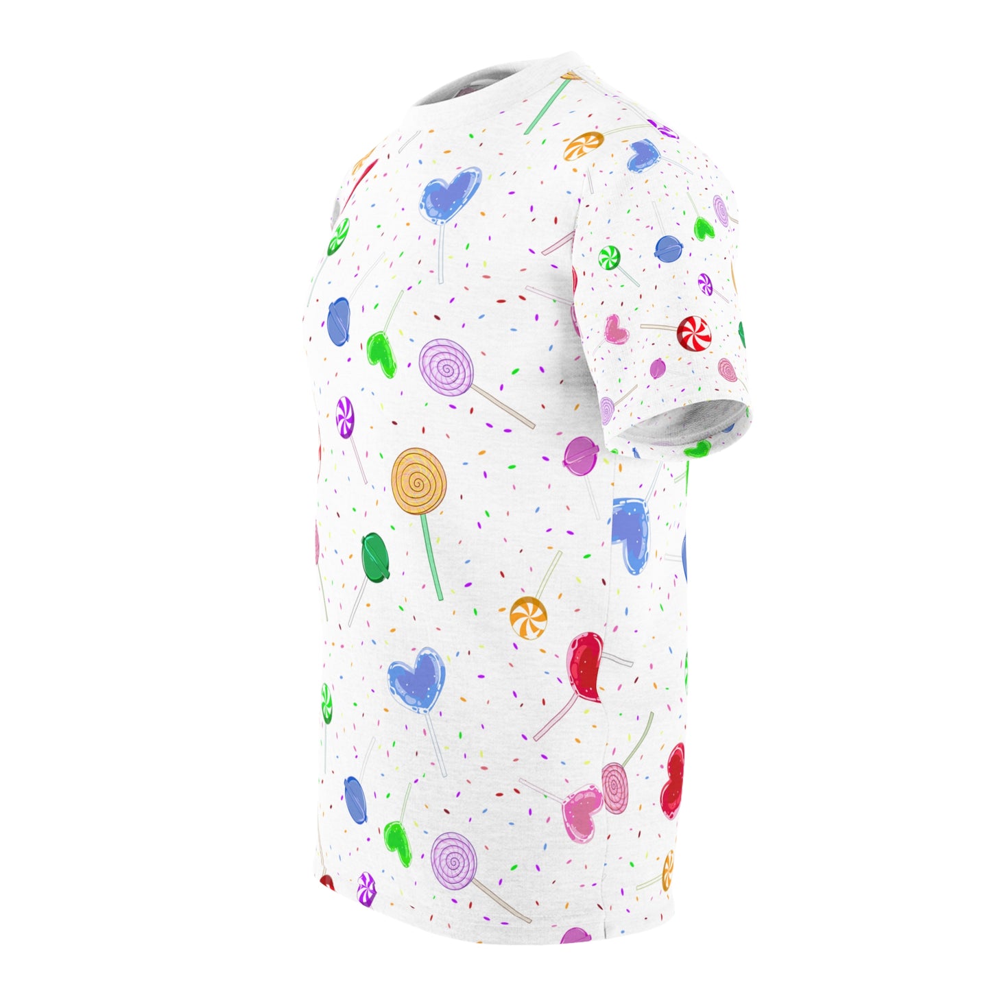 Colorful Unisex Graphic Tee with Eye & Geometric Design