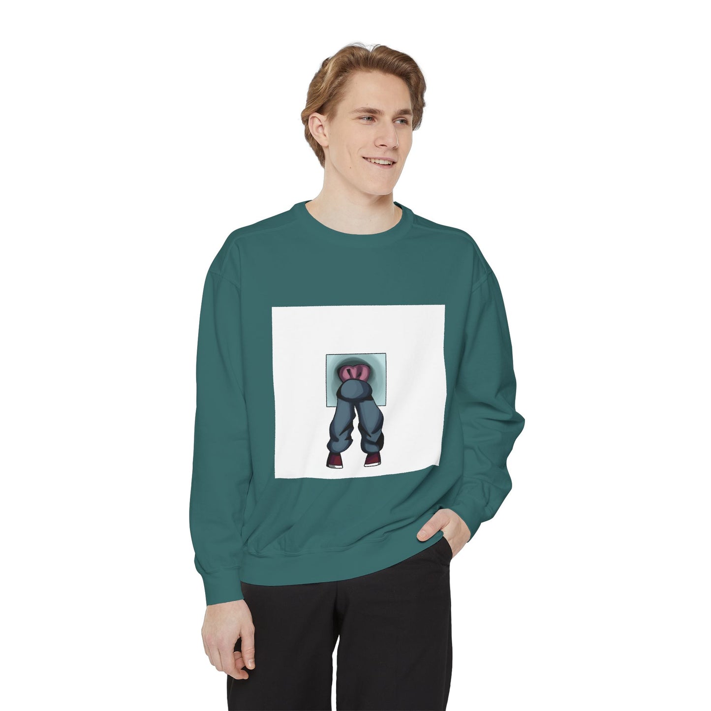 Artful Expression Unisex Garment-Dyed Sweatshirt - Bold Graphics & Unique Vibes