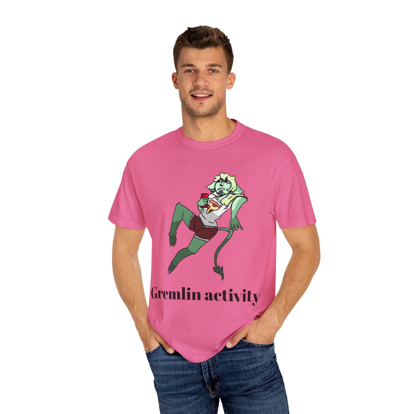 Unisex Garment-Dyed T-shirt - Gremlin Activity Graphic Tee