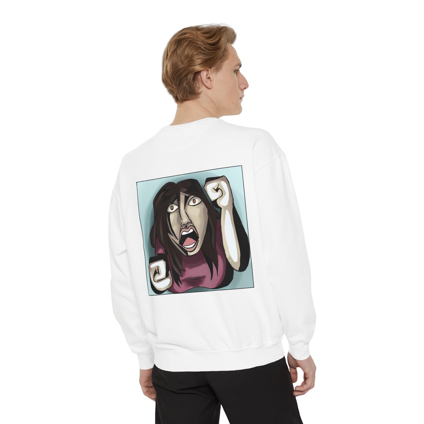 Artful Expression Unisex Garment-Dyed Sweatshirt - Bold Graphics & Unique Vibes