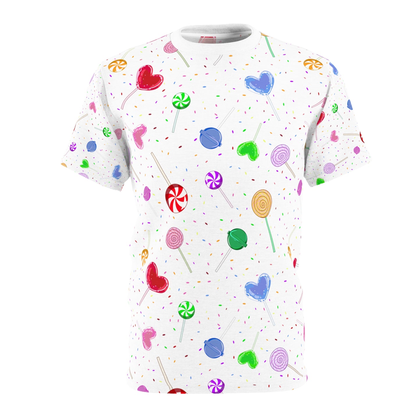 Colorful Unisex Graphic Tee with Eye & Geometric Design